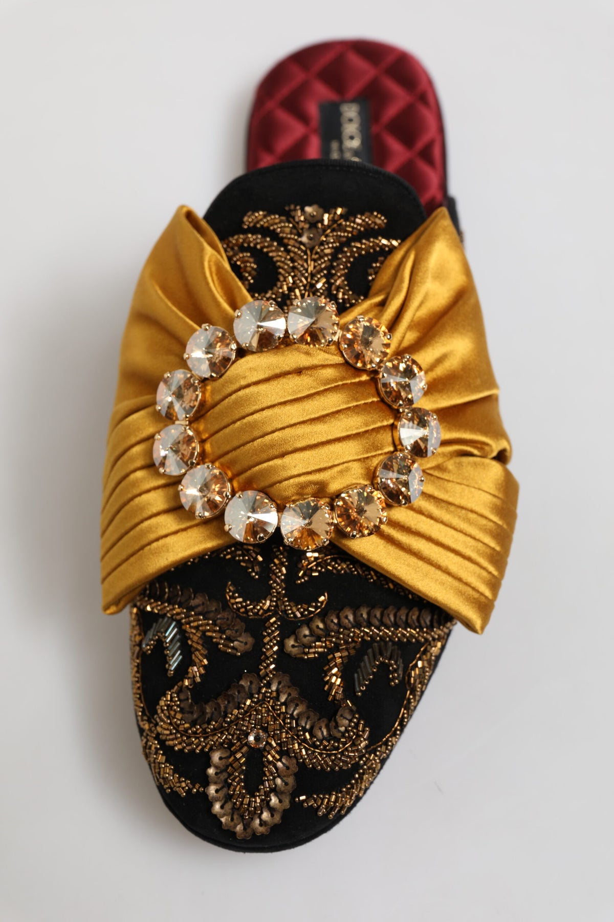 Dolce & Gabbana Multicolor Embellished Flat Sandals Shoes