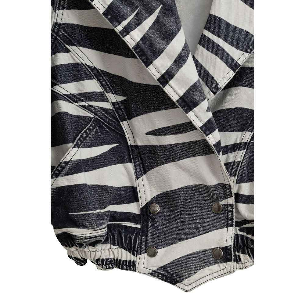 Retrofête Black And White Cotton Blazer