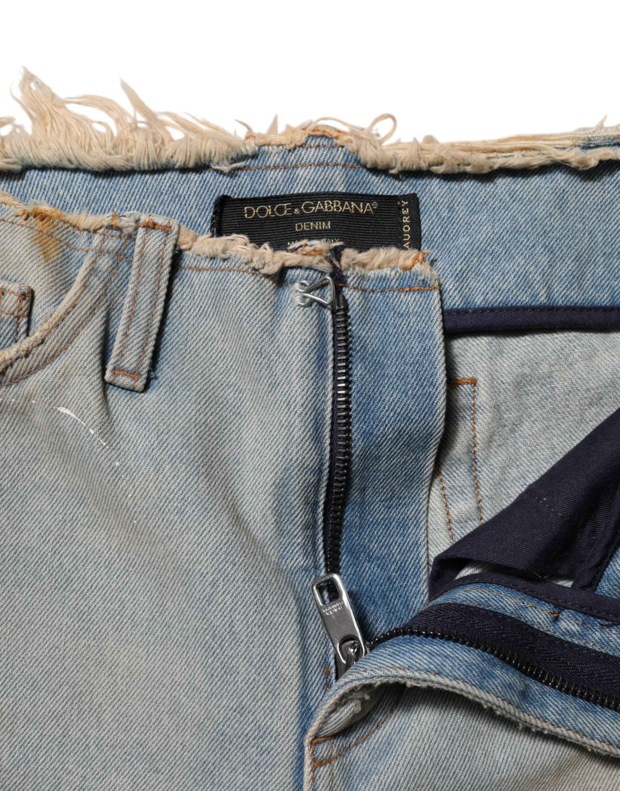 Dolce & Gabbana Light Blue High Waist Skinny Denim Jeans