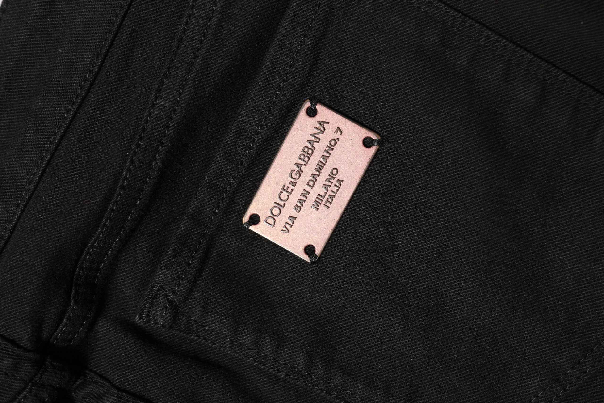 Dolce & Gabbana Black Cotton Skinny Mid Waist Denim Jeans