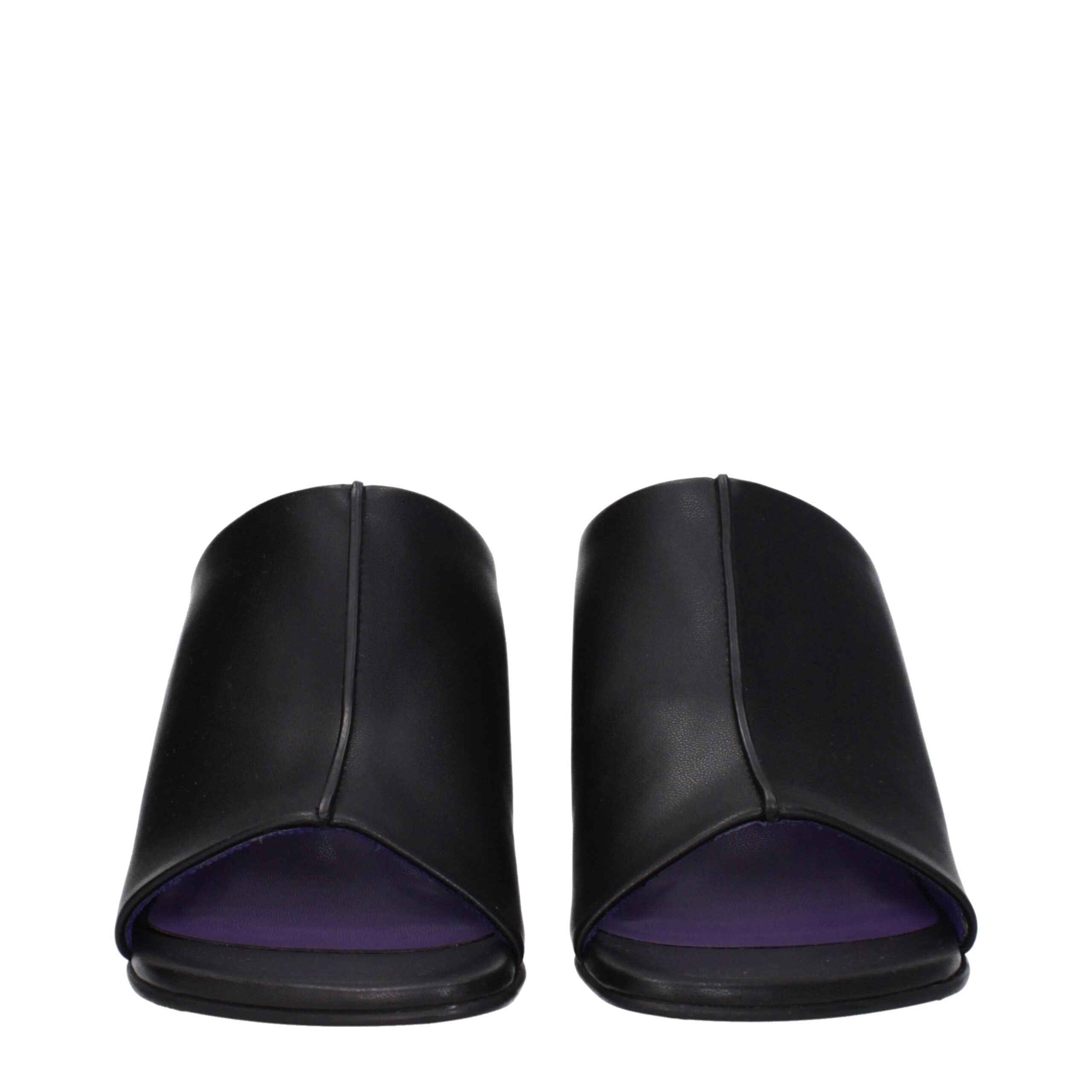 Stella McCartney Black Leather Stiletto Heel Sandals
