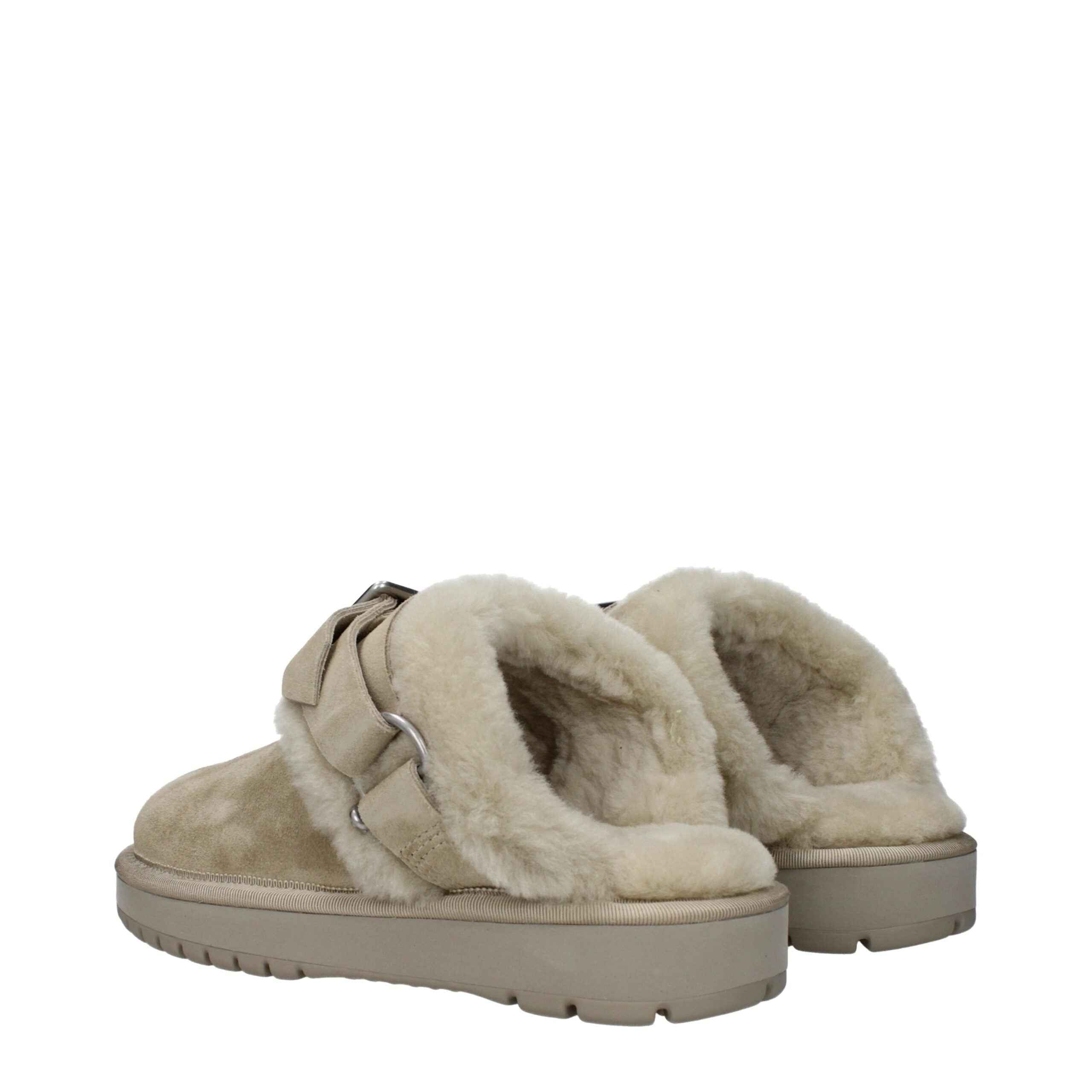 Burberry Green Leather Slippers