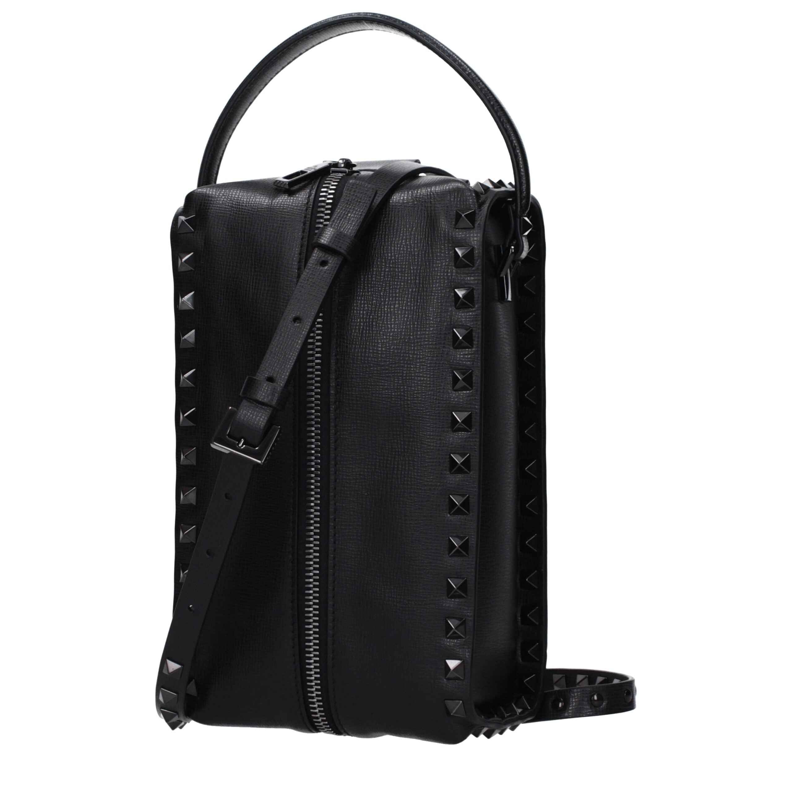 Valentino Garavani Black Leather Clutch Bag