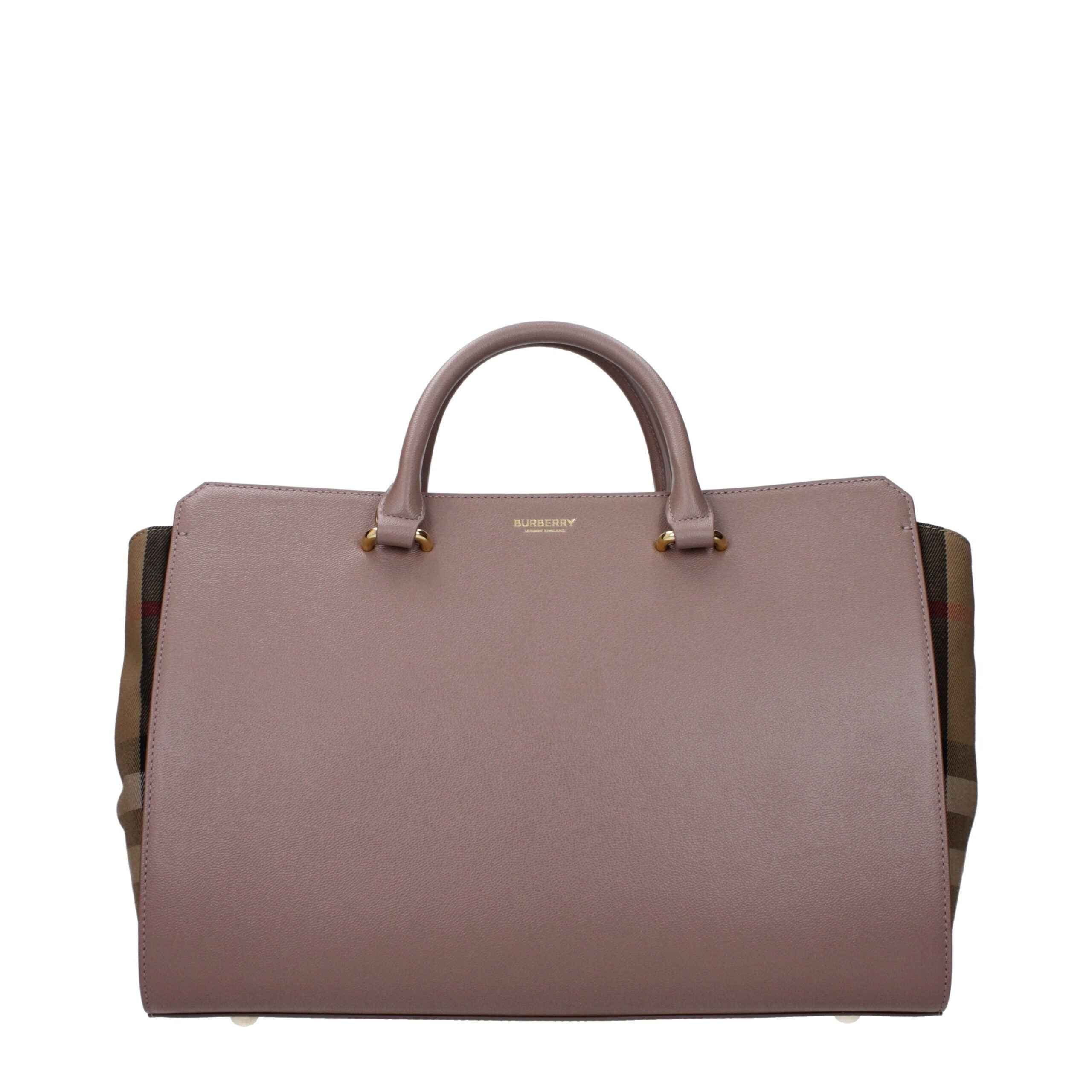 Burberry Gray Leather Handbag