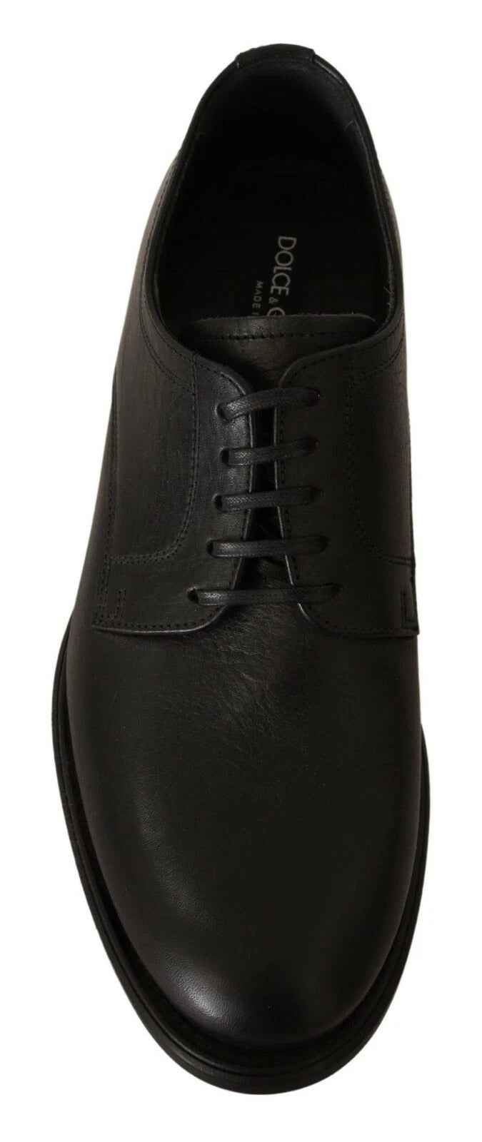 Dolce & Gabbana Black Lace Up Leather Men Formal Derby Shoes
