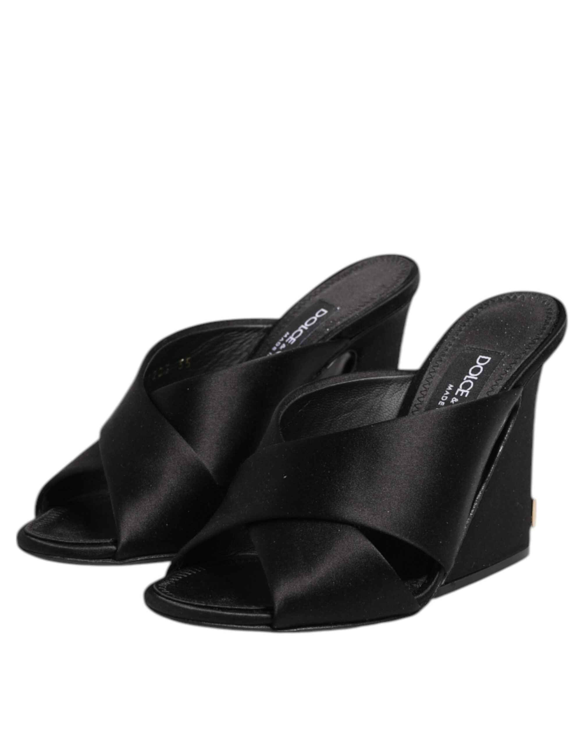 Dolce & Gabbana Black Keira Baroque High Heel Sandals Shoes