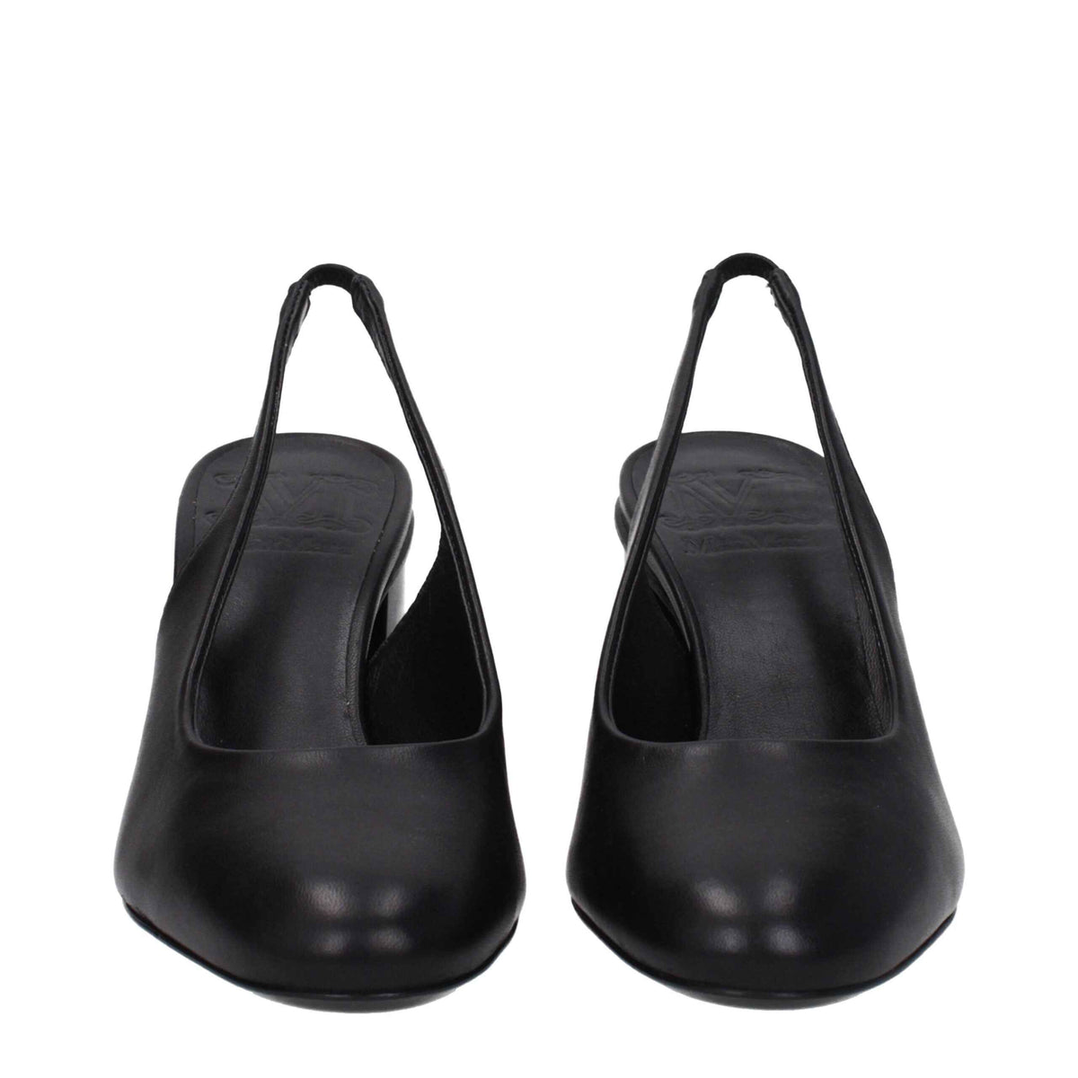 Max Mara Black Leather High Heel Pumps