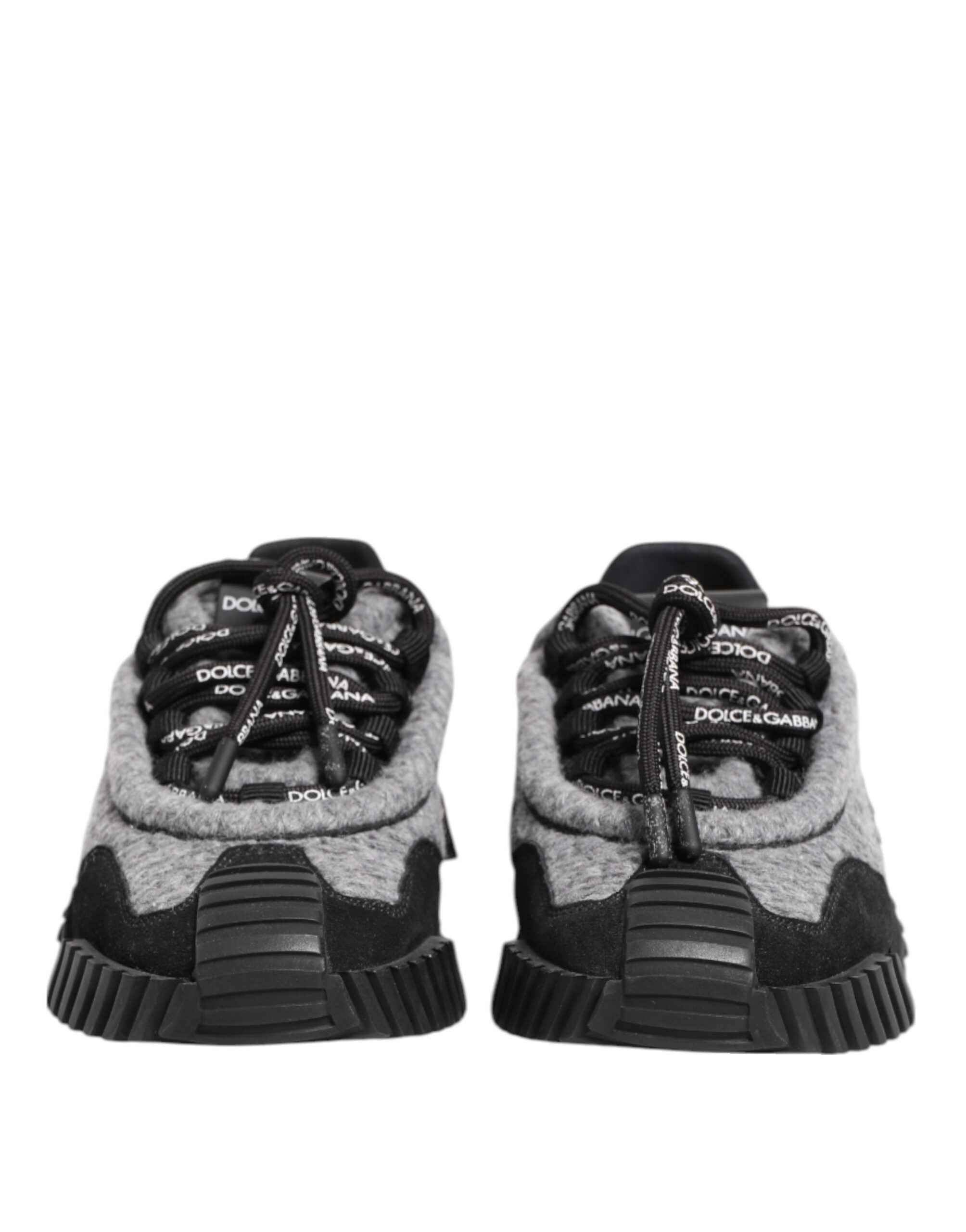 Dolce & Gabbana Black Gray NS1 Low Top Sneakers Shoes