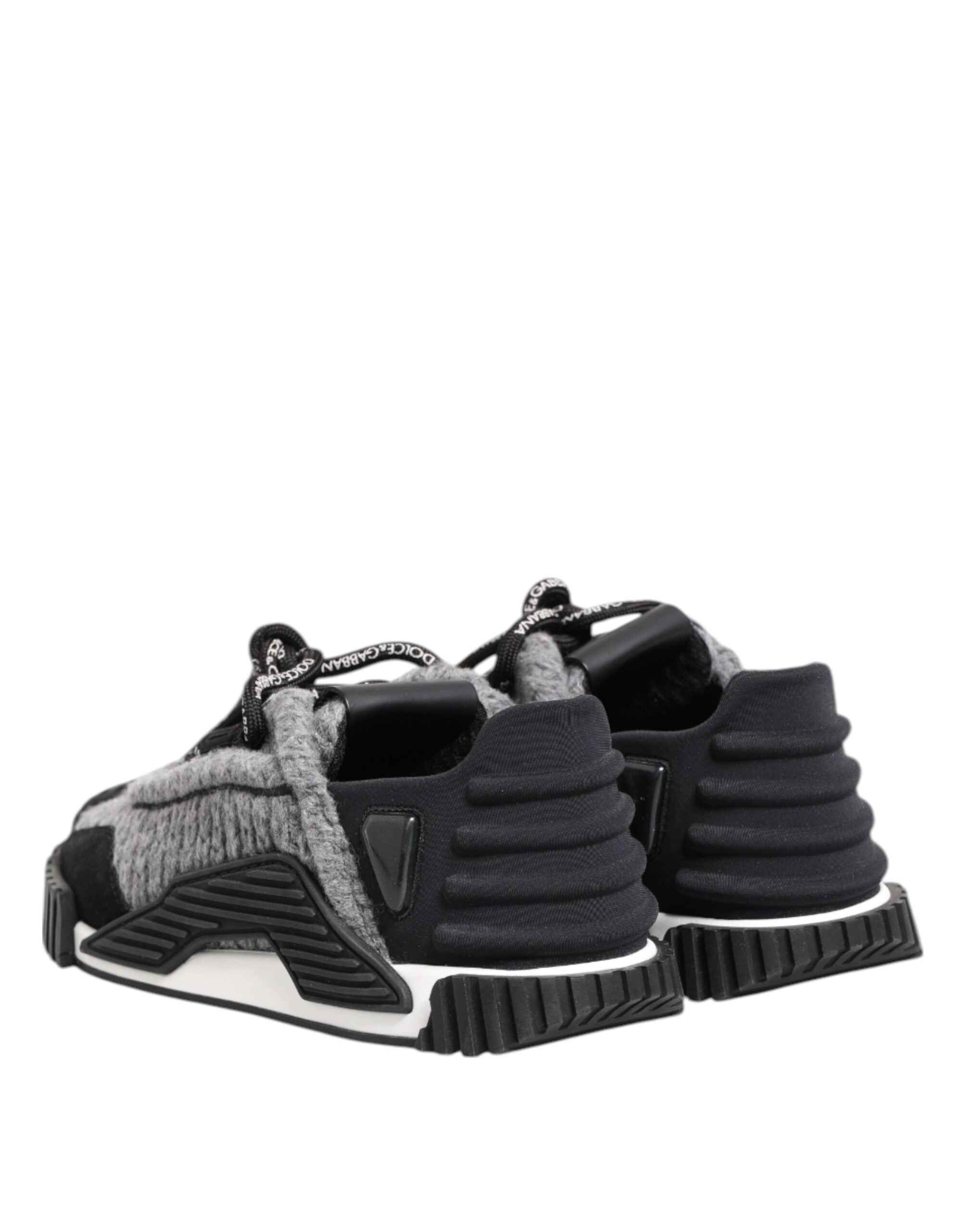 Dolce & Gabbana Black Gray NS1 Low Top Sneakers Shoes