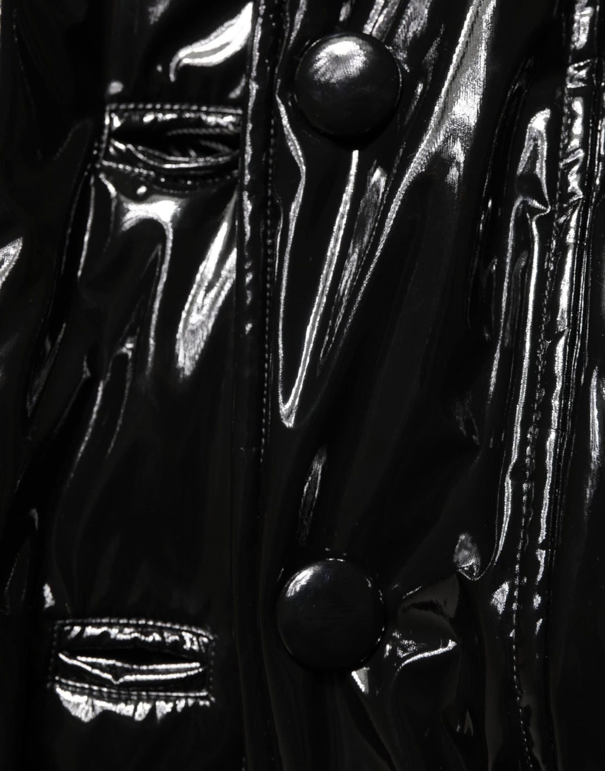 Dolce & Gabbana Polyester Black Quilted Puffer Coat Jacket