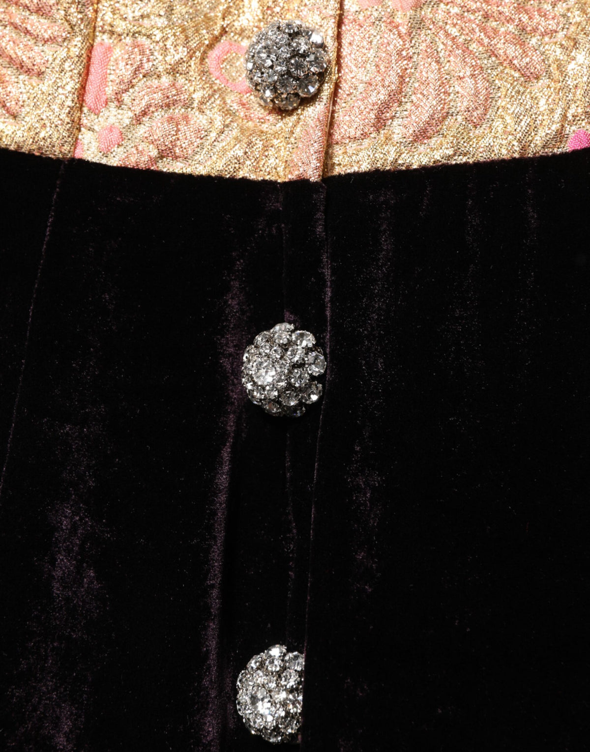 Dolce & Gabbana Black Velvet Flower Embellishment Aline Dress