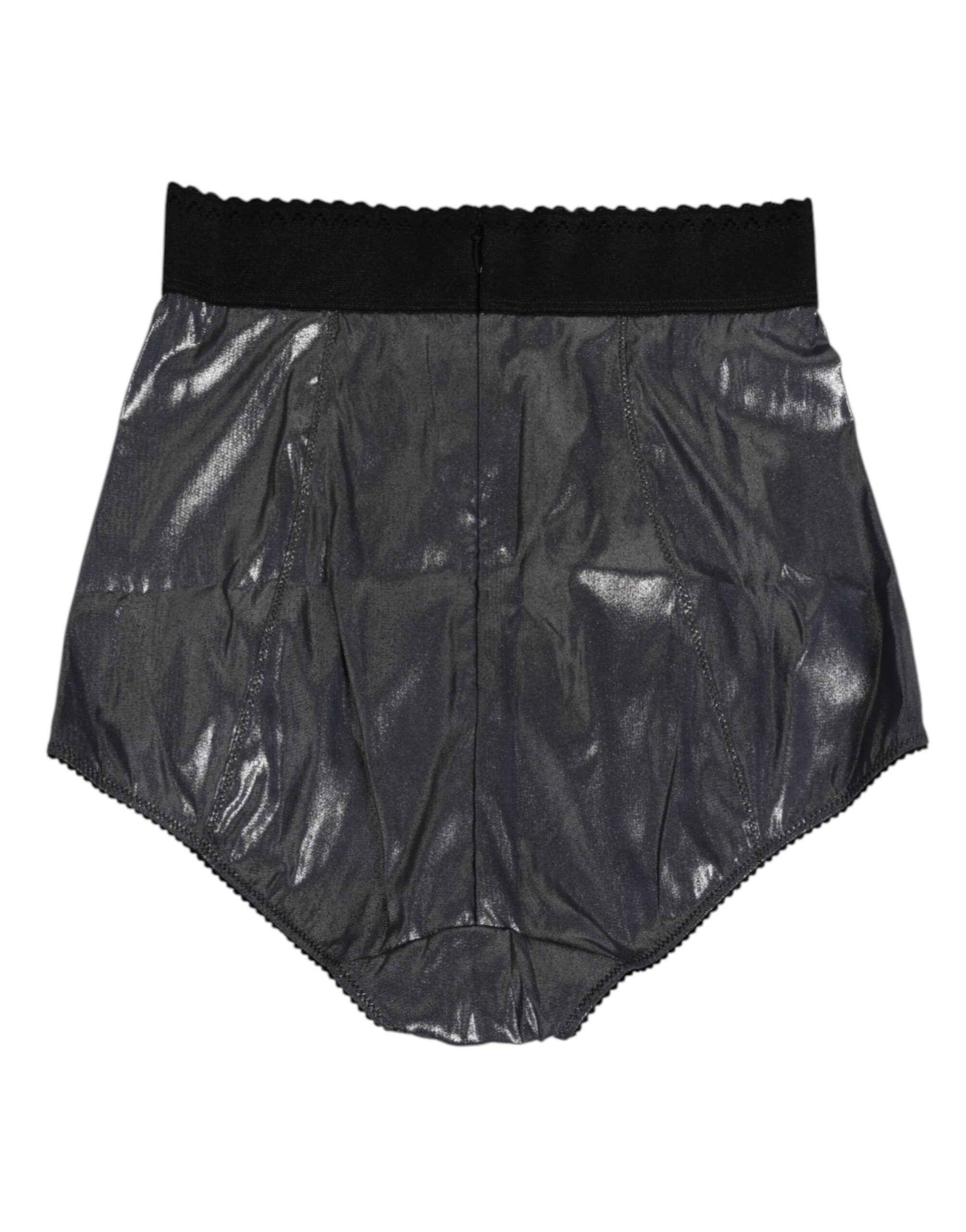 Dolce & Gabbana Gray Silk Stretch Slip Girdle Panty Underwear