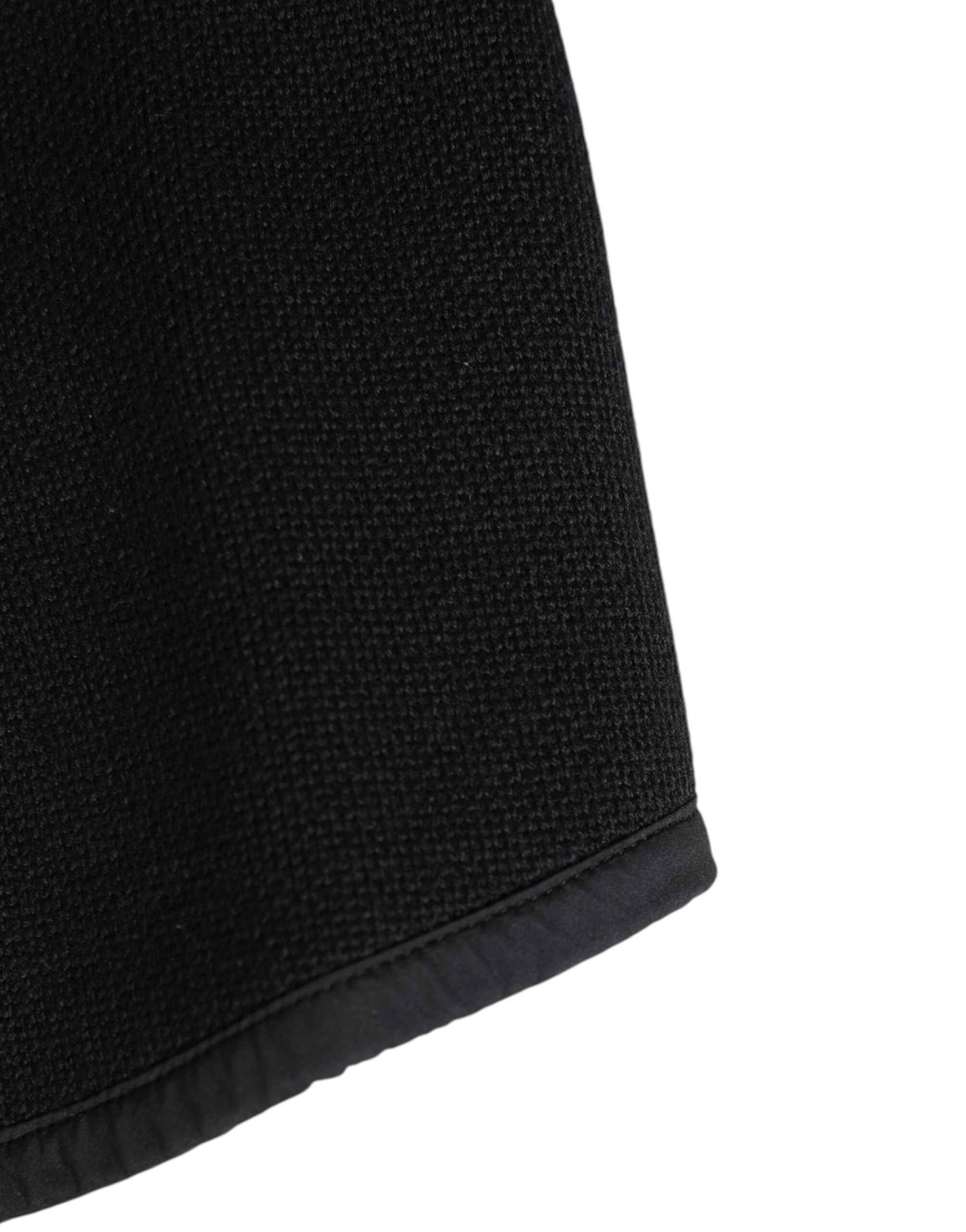 Dolce & Gabbana Black Lace Stole Knitted DG Logo Men One Size Scarf