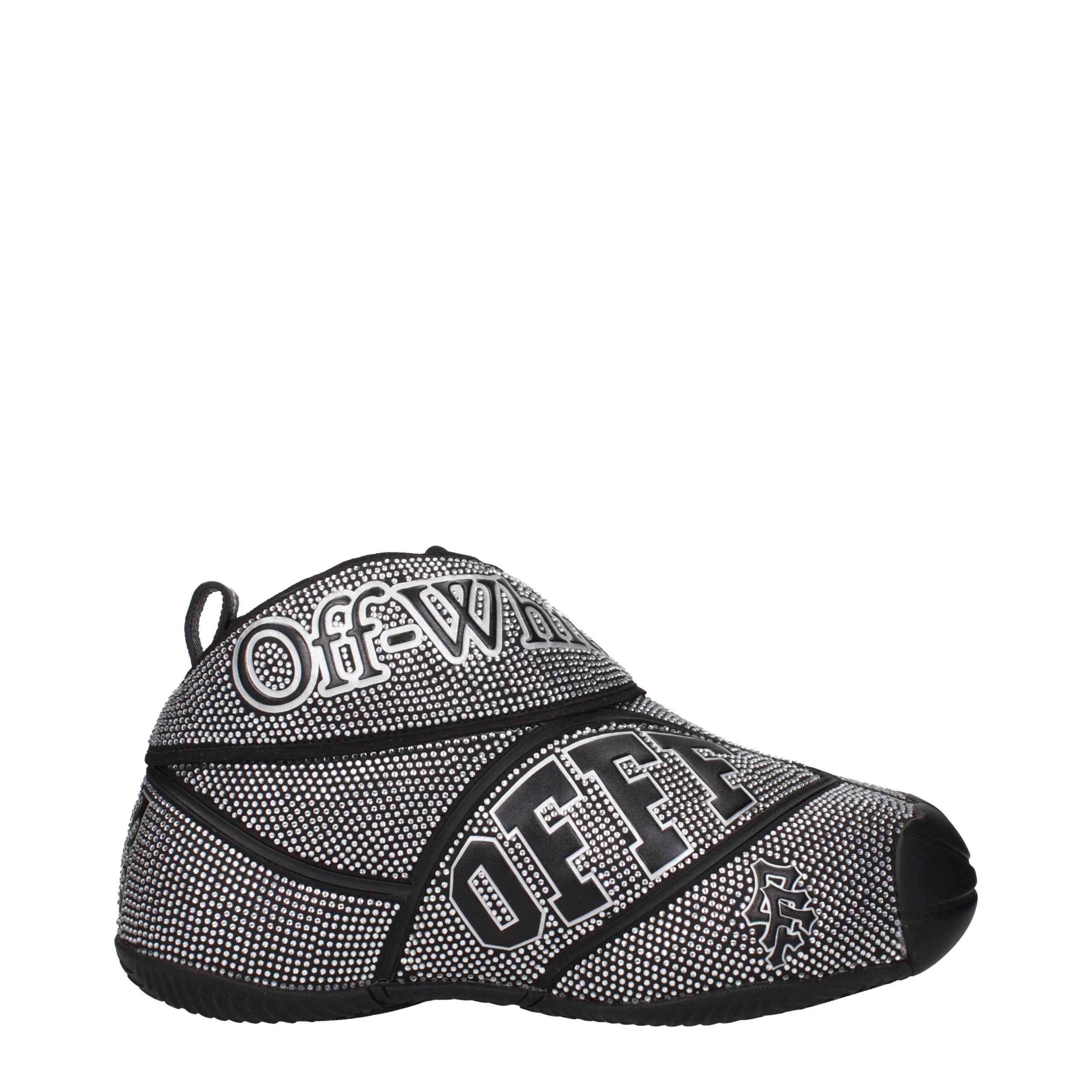 Off-White Black Cotton Sneakers