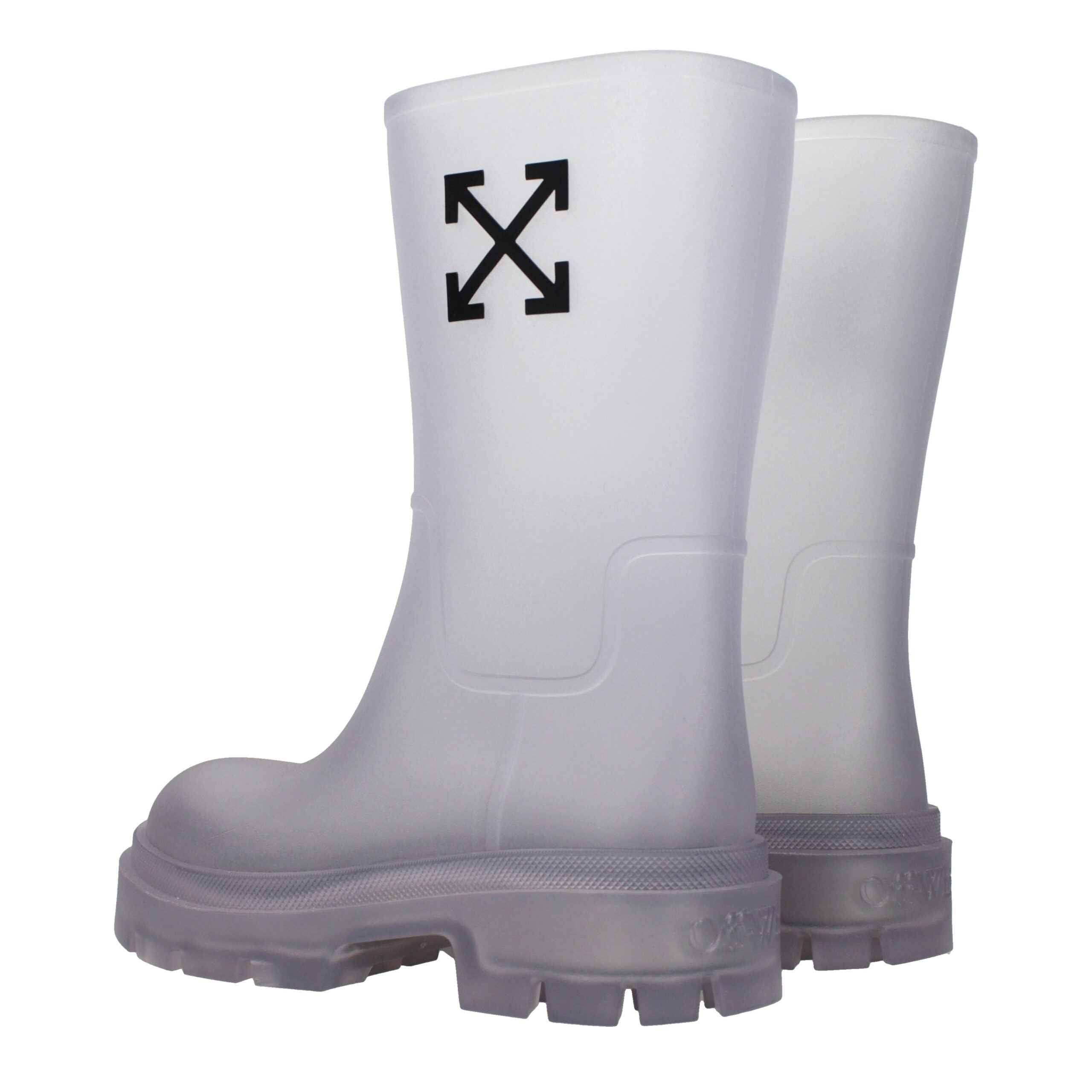 Off-White Transparent Pvc Ankle Boots