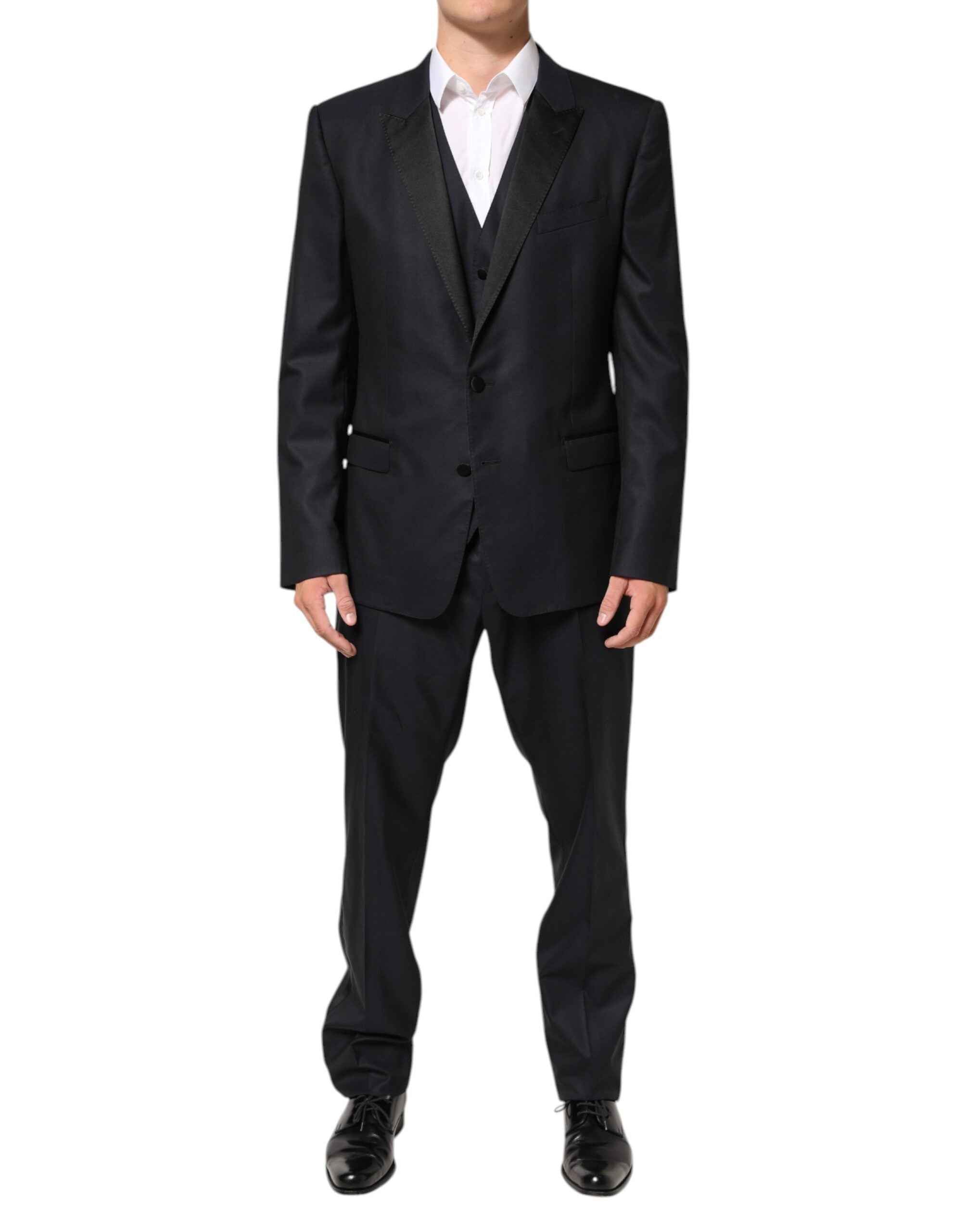 Dolce & Gabbana Dark Blue MARTINI 2 Buttons Suit 3 Piece Suit
