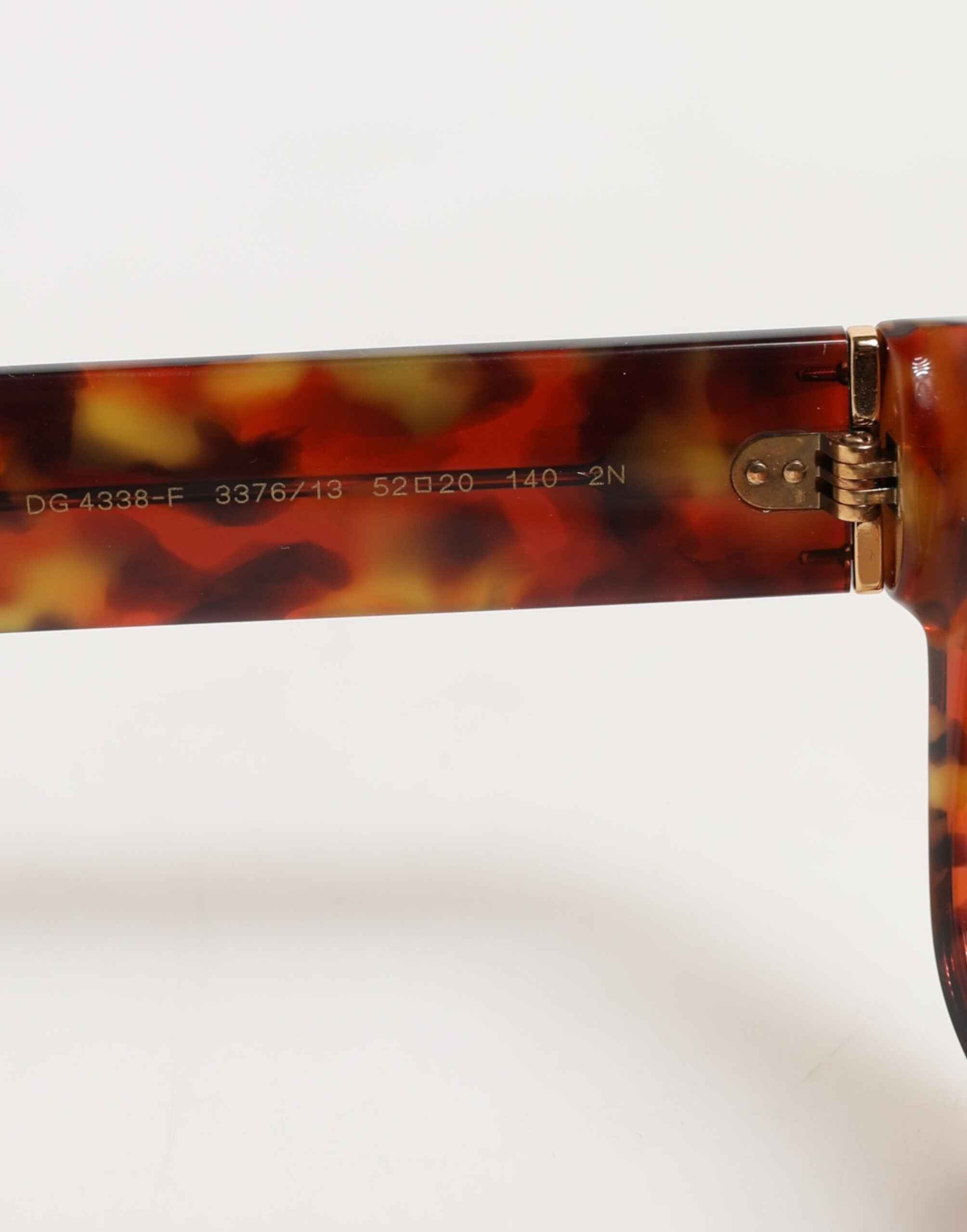 Dolce & Gabbana DG4338F Brown Havana Full Rim Round Lenses Sunglasses
