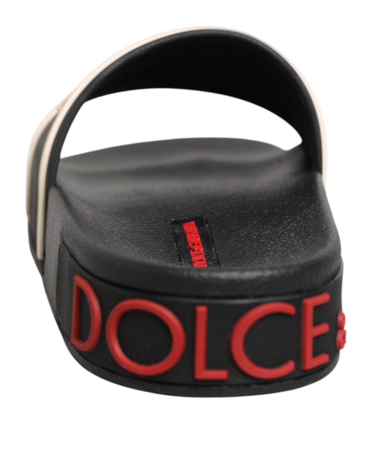 Dolce & Gabbana Black Rubber Slides Sandals Beachwear Shoes