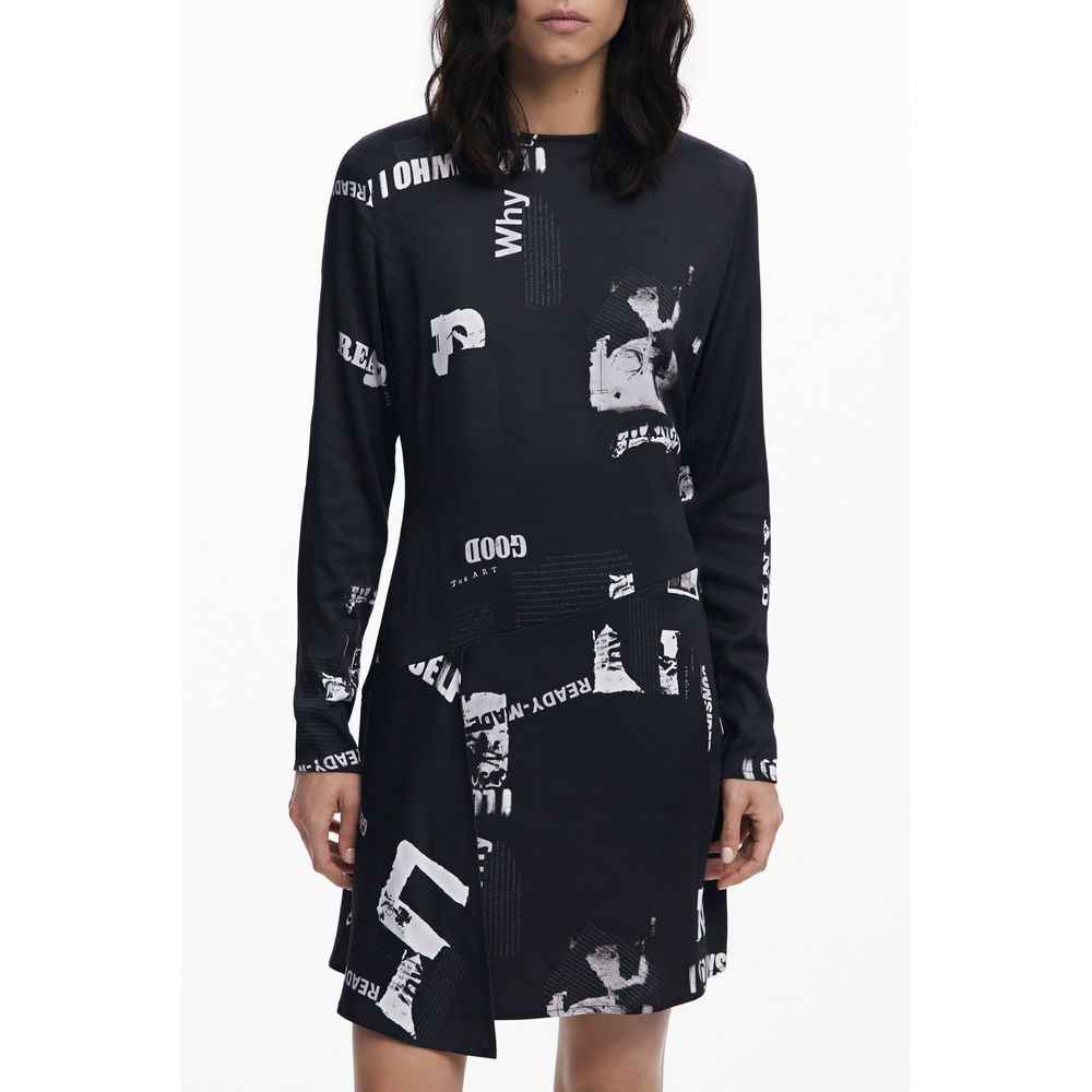 Desigual Nero Viscosa Women Dress