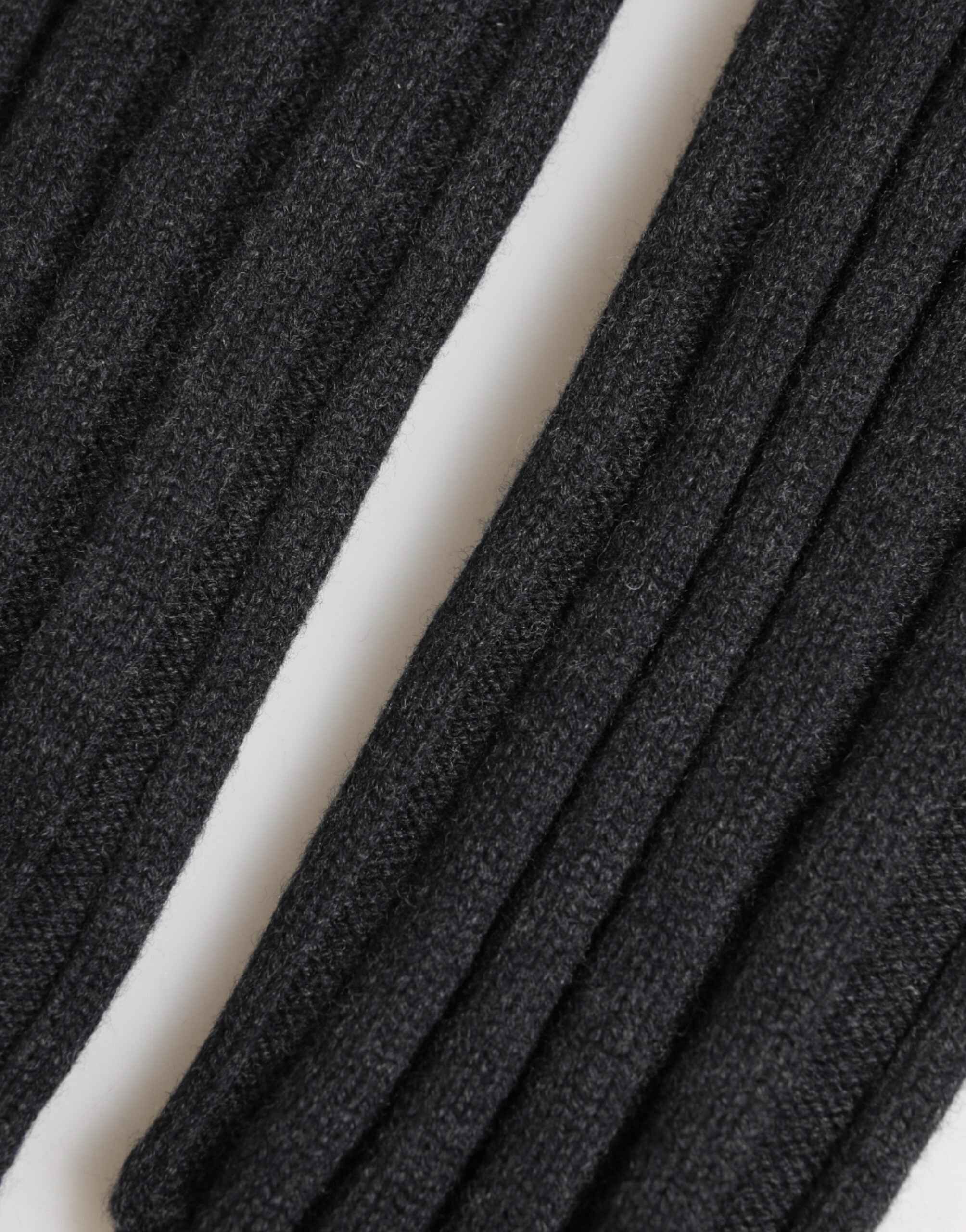 Dolce & Gabbana Black Virgin Wool Knitted Fingerless Gloves