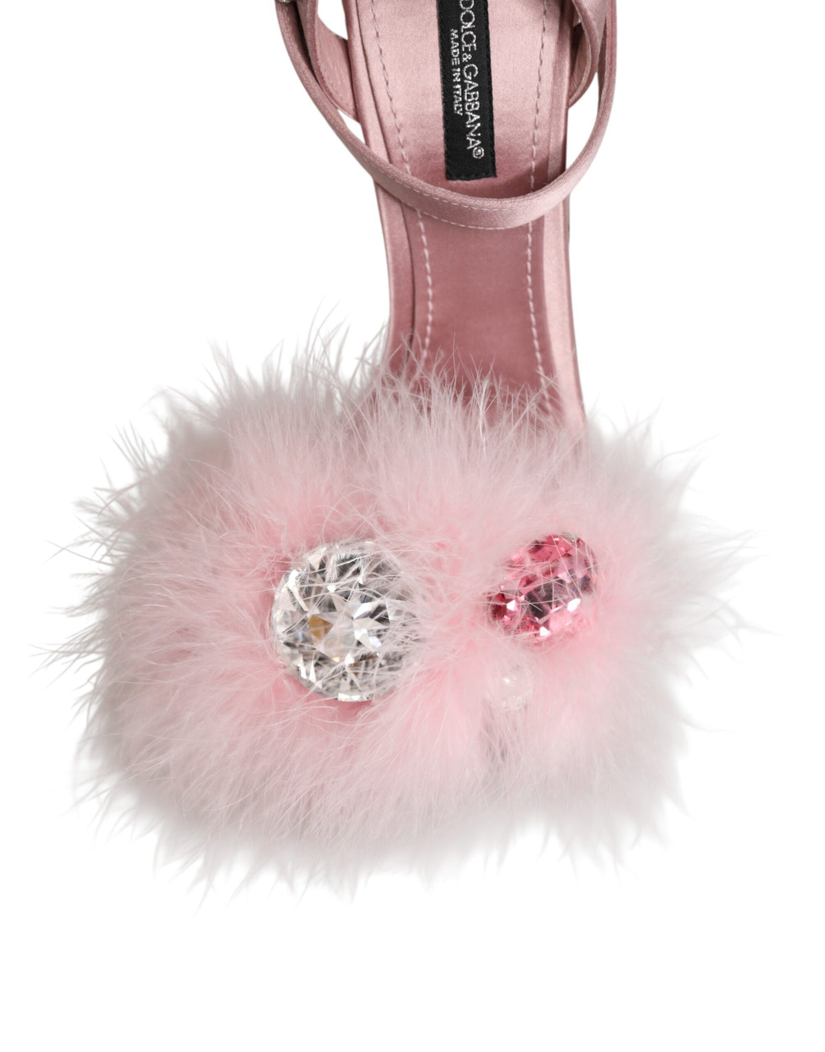 Dolce & Gabbana Pink Sequined Ankle Strap Sandals Shoes