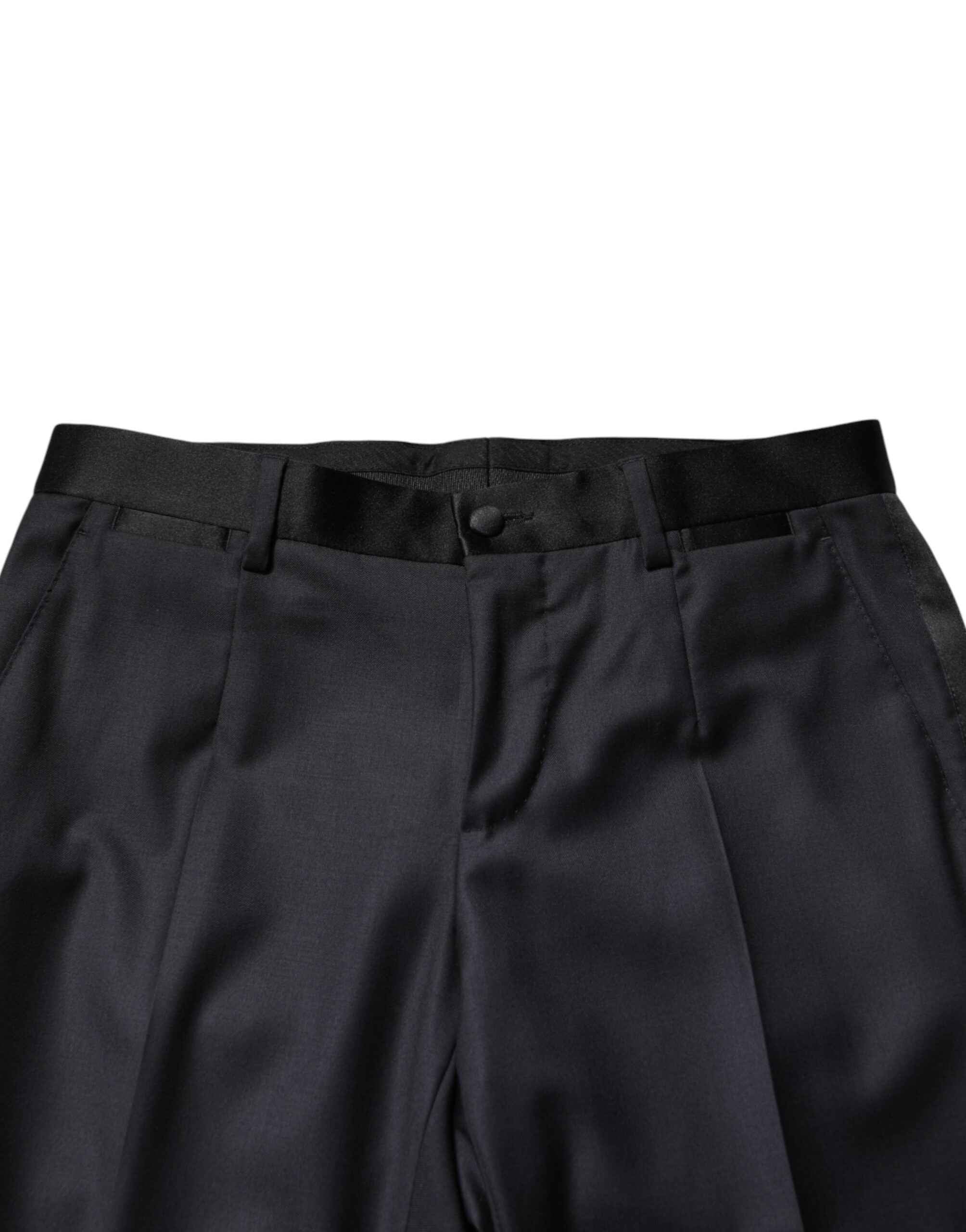 Dolce & Gabbana Black Wool Single Breasted 3 Piece Men Suit