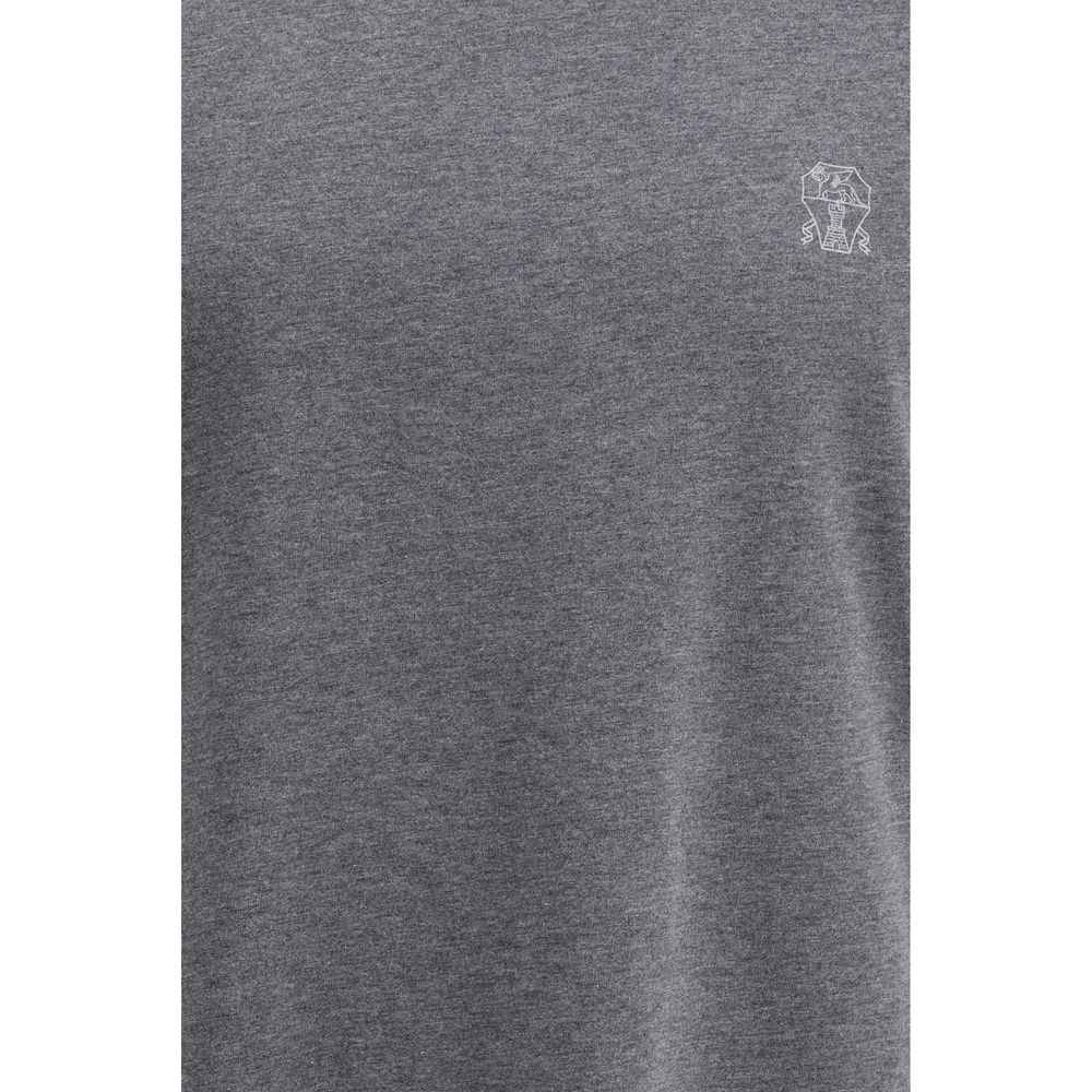 Brunello Cucinelli Gray Cotton T-Shirt