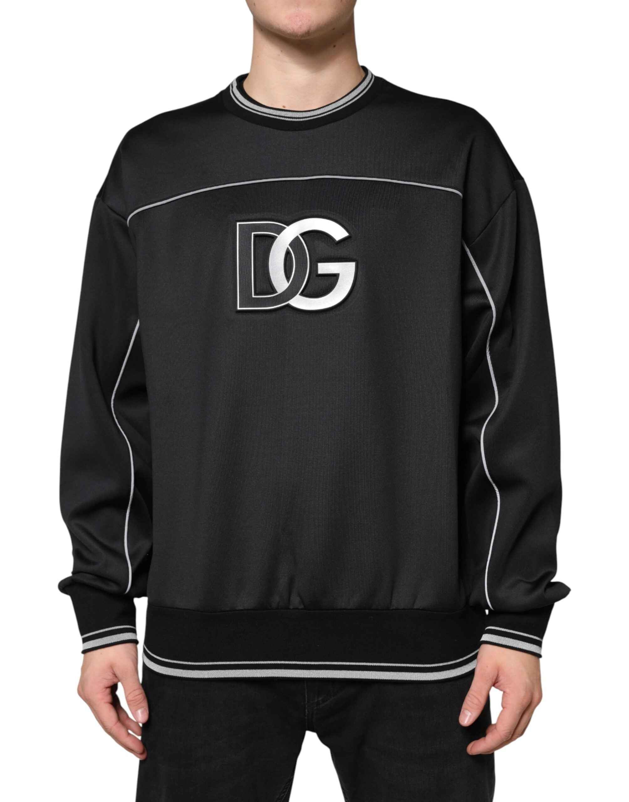 Dolce & Gabbana Black DG Logo Crew Neck Sweatshirt Sweater