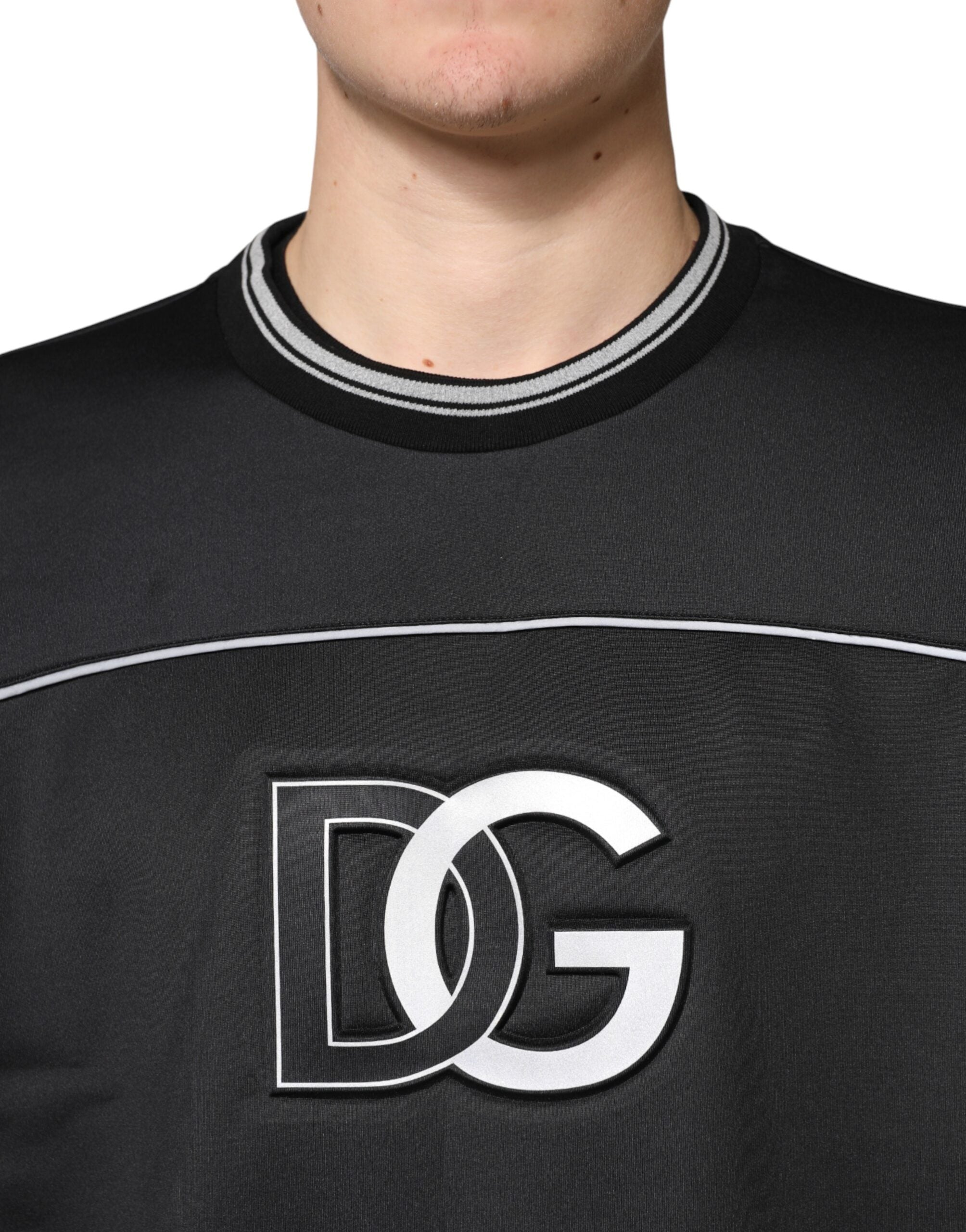 Dolce & Gabbana Black DG Logo Crew Neck Sweatshirt Sweater