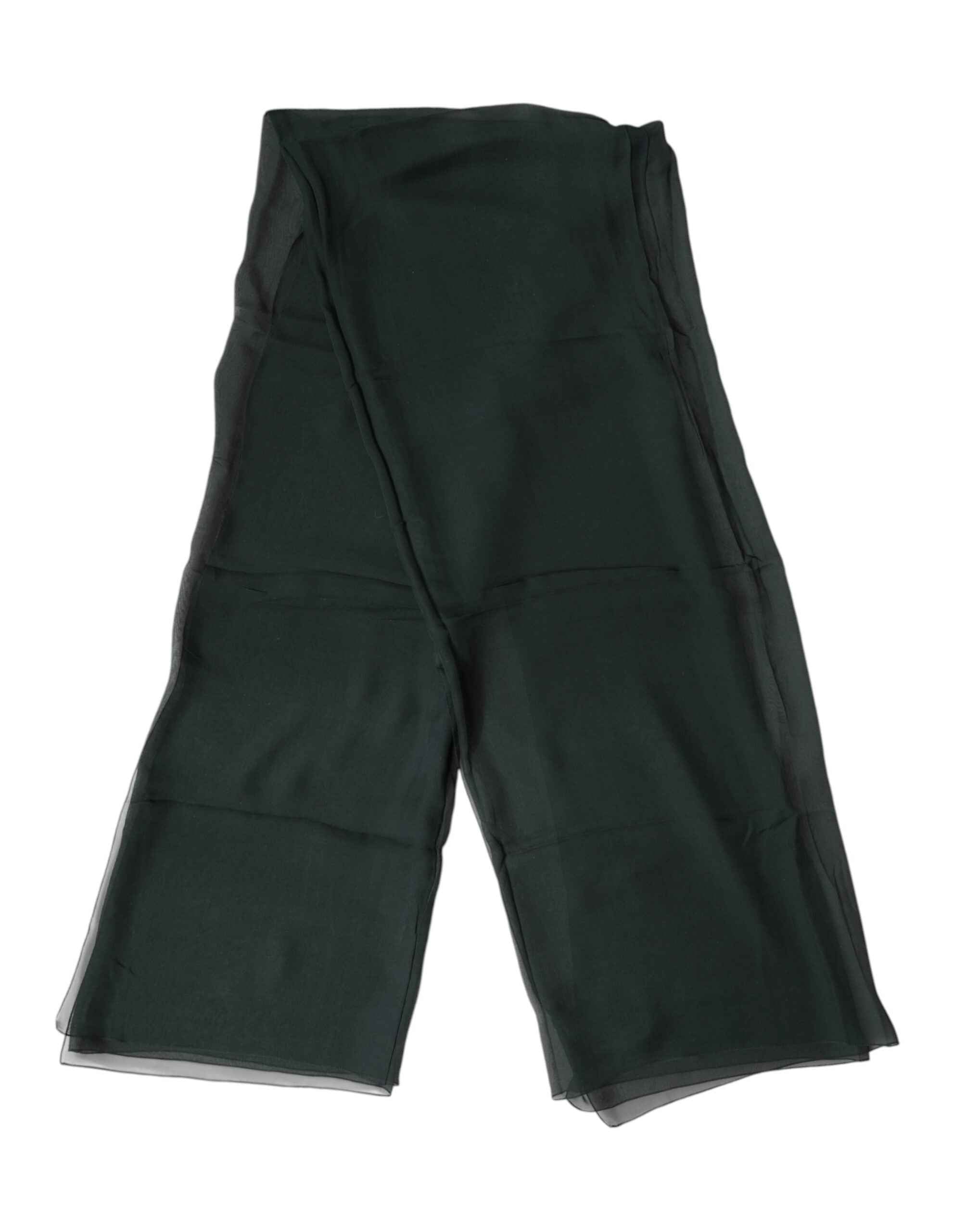Dolce & Gabbana Dark Green Stole Silk Neck Wrap Shawl Scarf