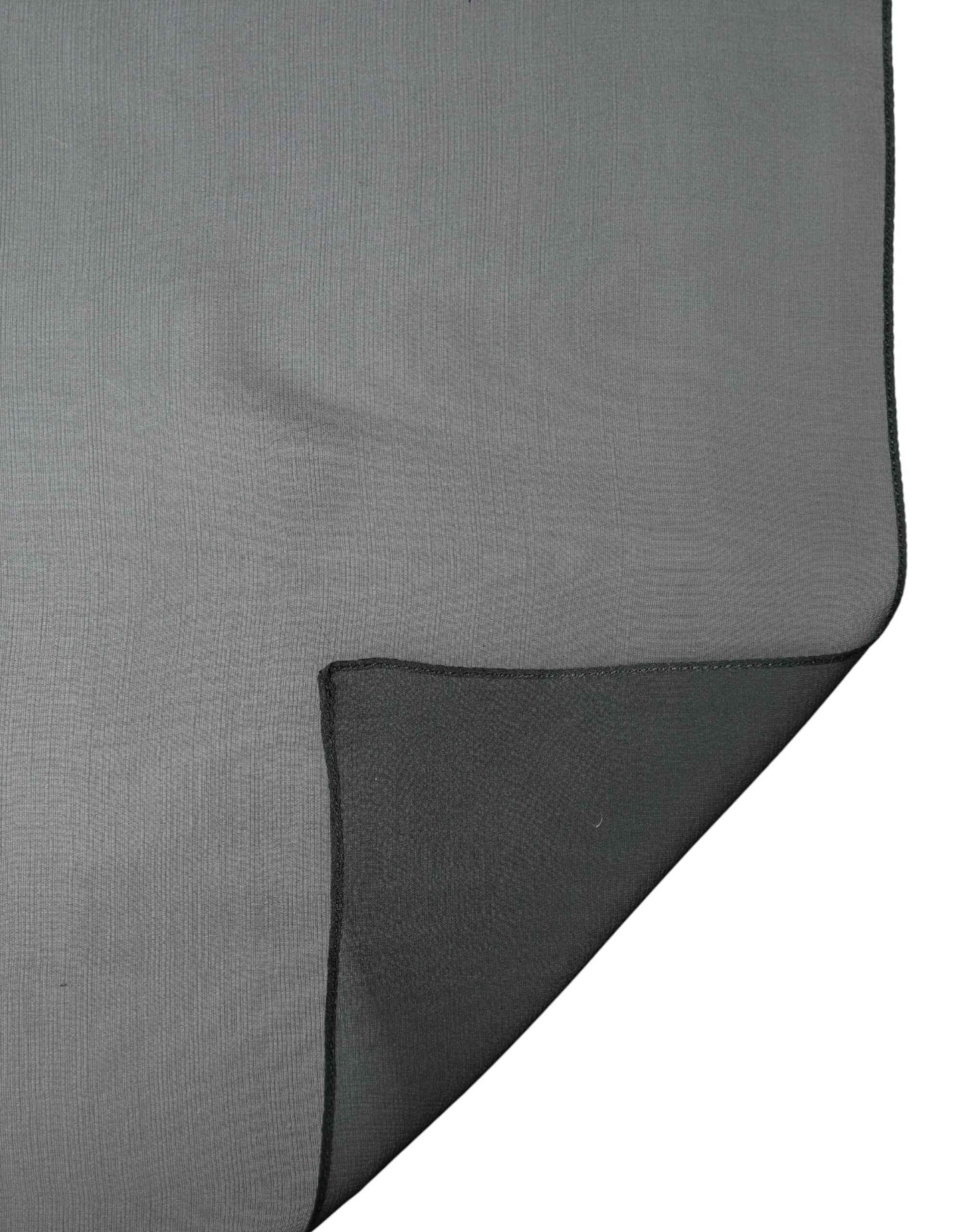 Dolce & Gabbana Dark Green Stole Silk Neck Wrap Shawl Scarf