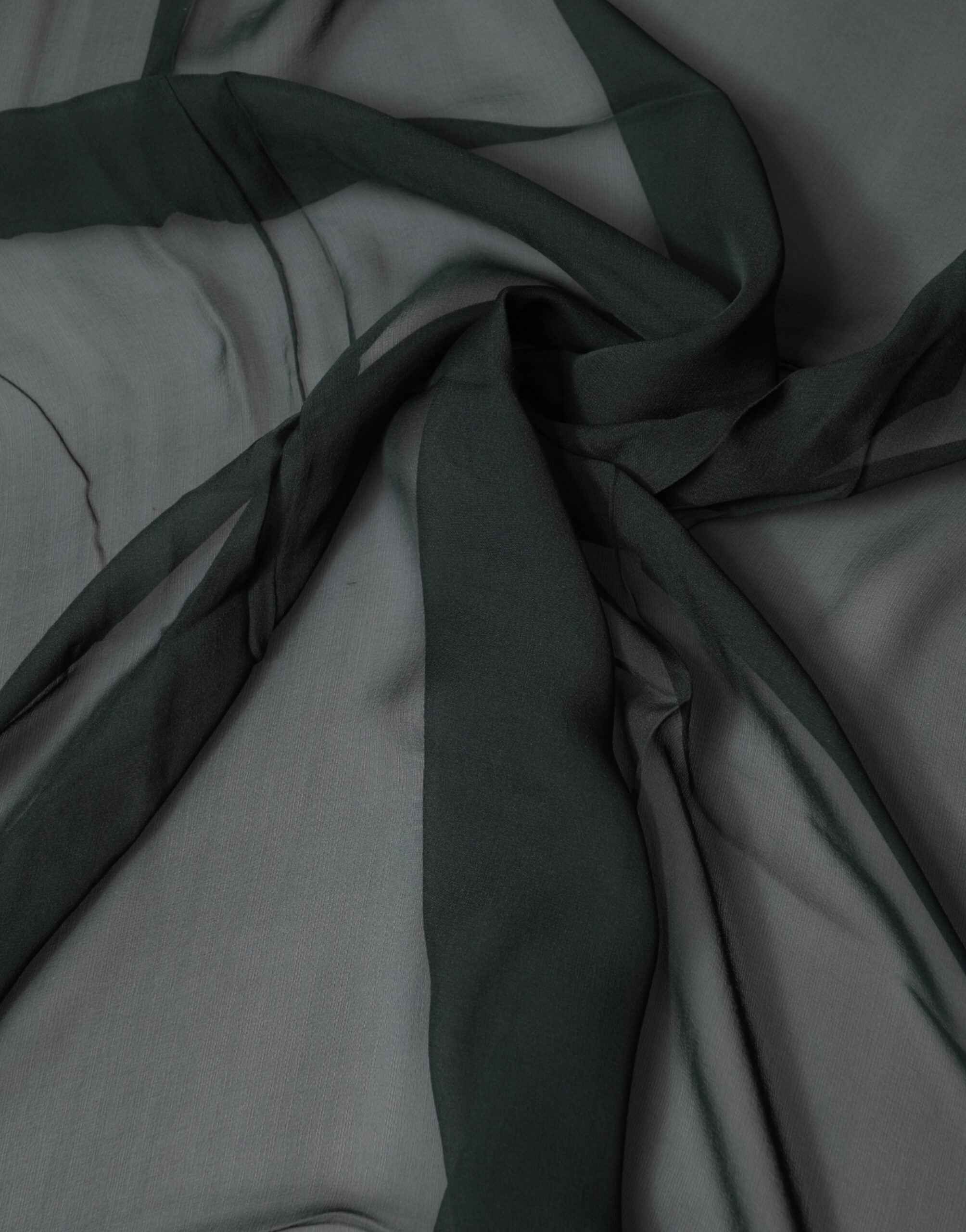 Dolce & Gabbana Dark Green Stole Silk Neck Wrap Shawl Scarf