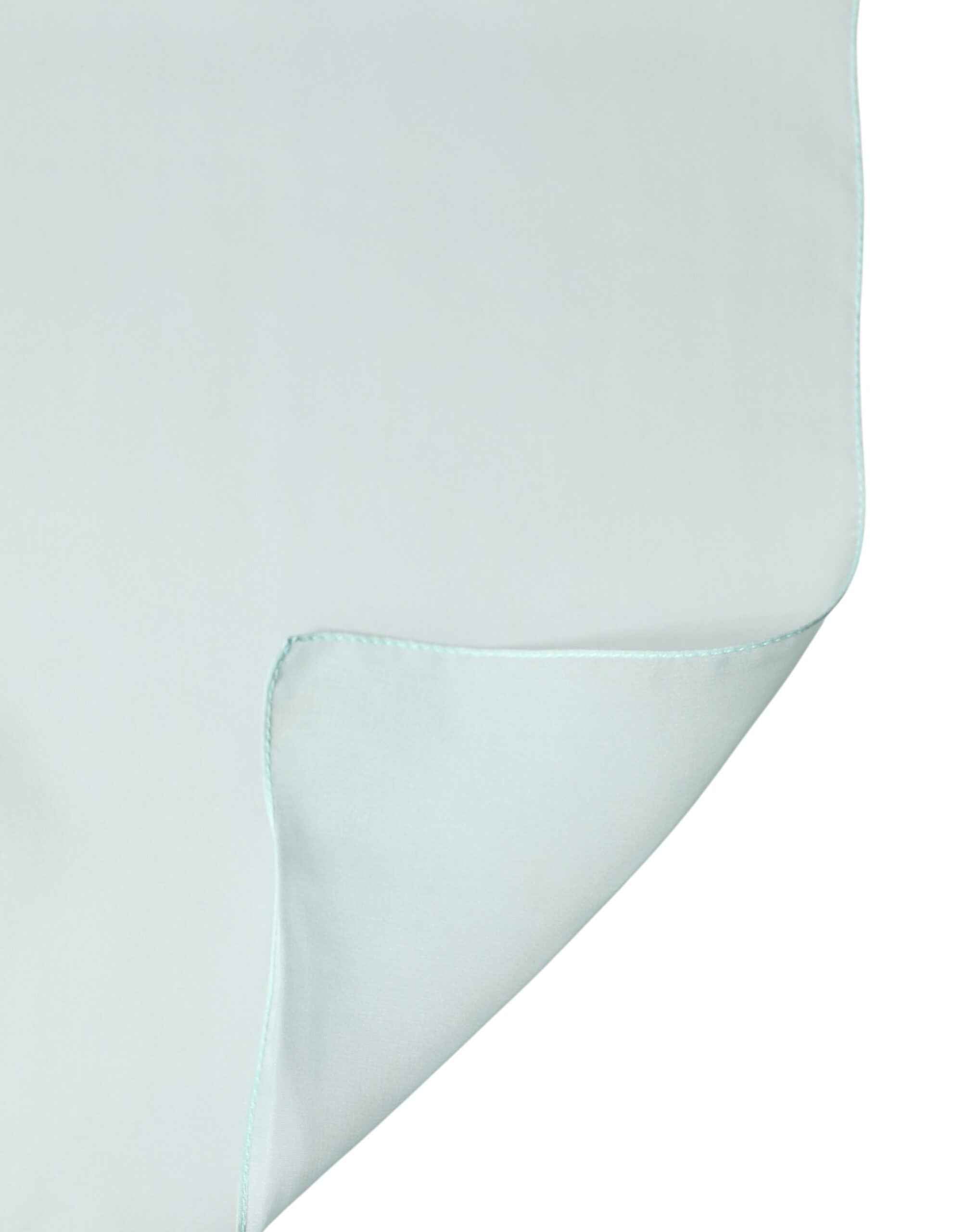 Dolce & Gabbana Light Teal Silk Stole Neck Wrap Shawl Scarf