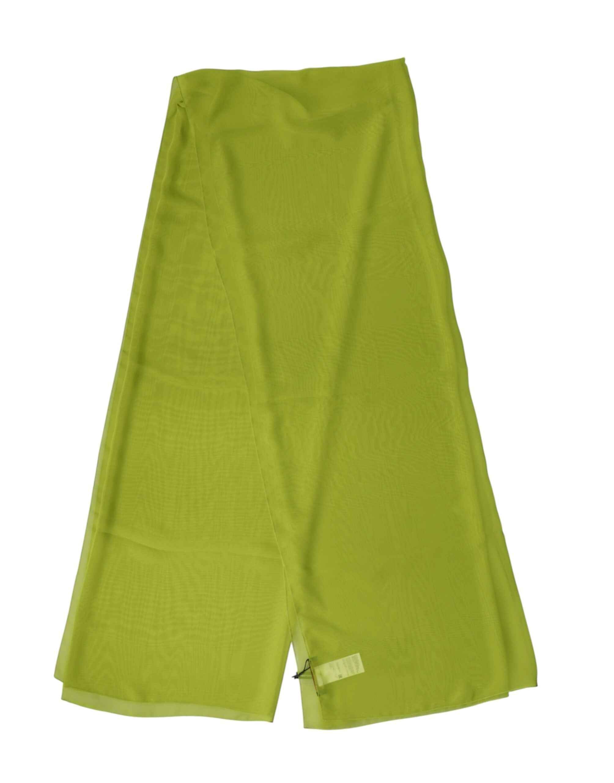 Dolce & Gabbana Green Polyester Stole Neck Wrap Shawl Scarf