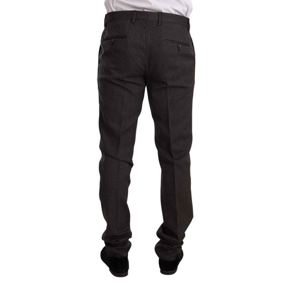 Dolce & Gabbana Black Virgin Wool Two-Piece Suit