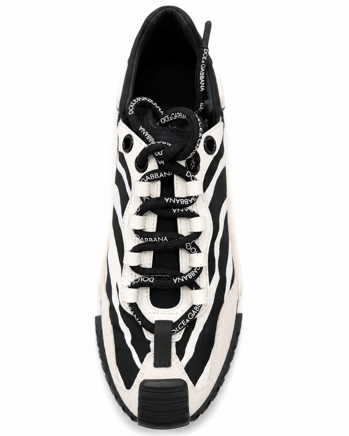 Dolce & Gabbana NS1 Zebra-Print Mixed Material Low-Top Sneakers