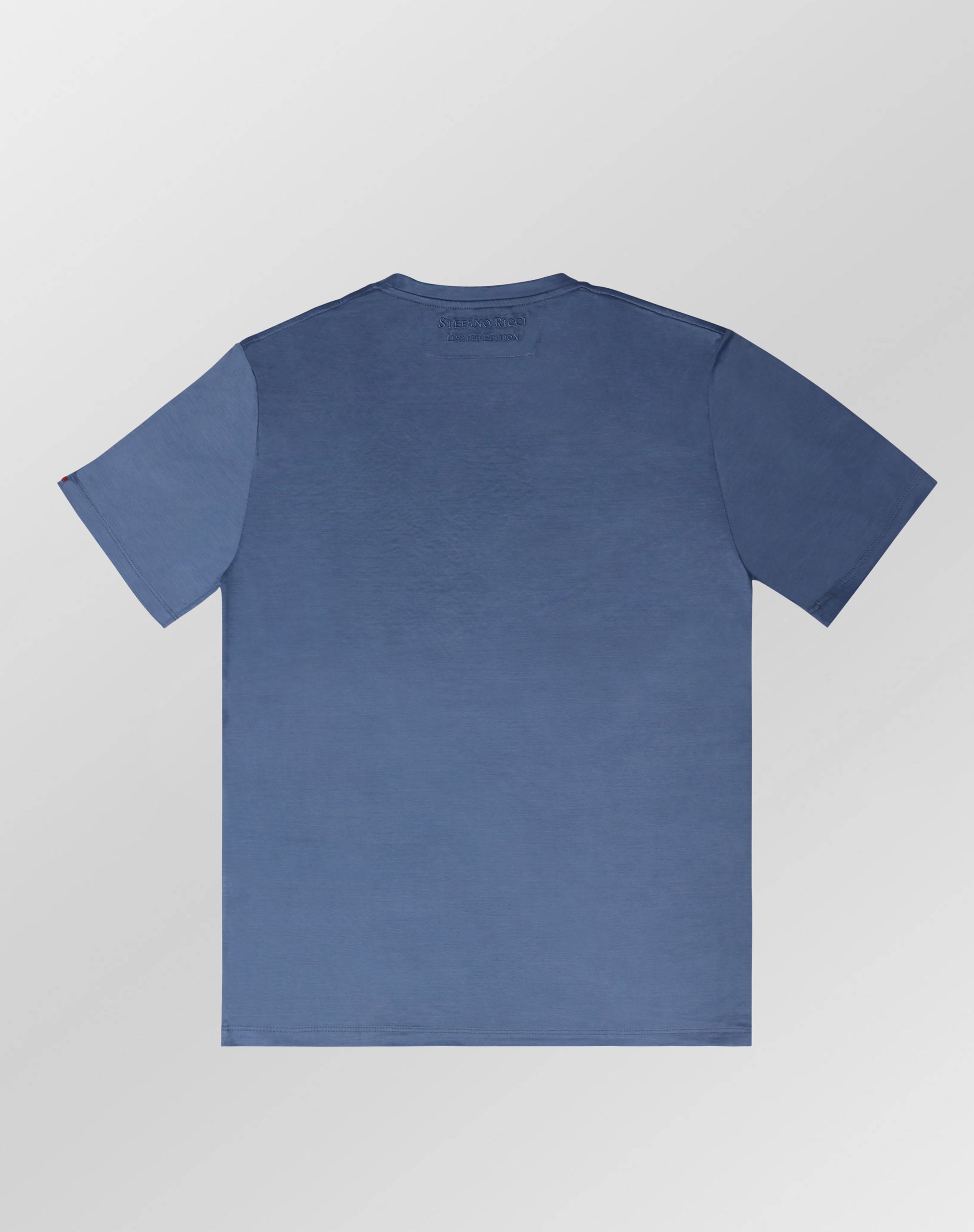 Stefano Ricci Silk Cotton T-Shirt Eagle Embroidery