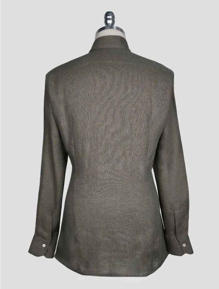 Kiton Textured Cotton Shirt with Pocket
