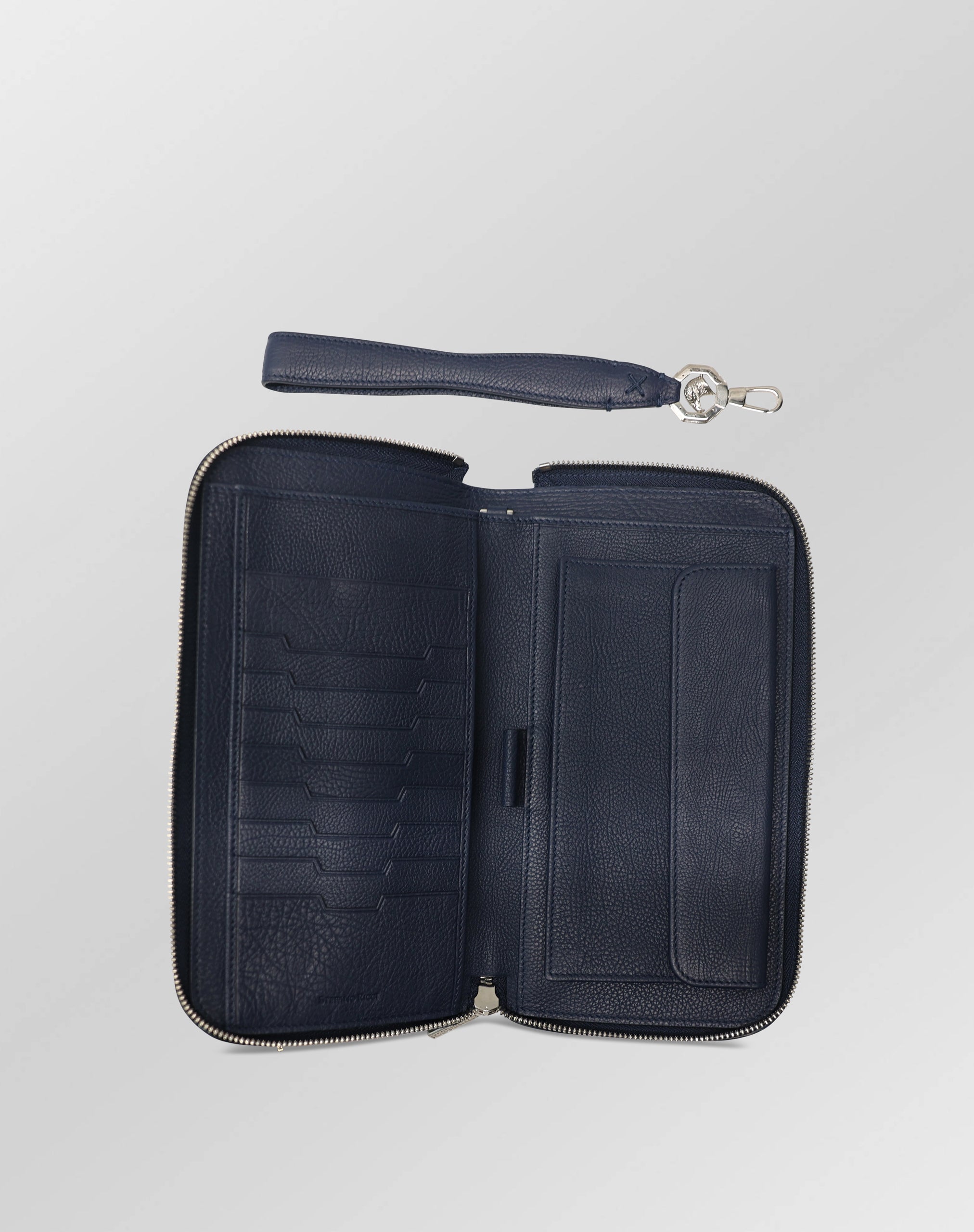 Stefano Ricci Navy Calf Leather Continental Wallet Clutch for Men