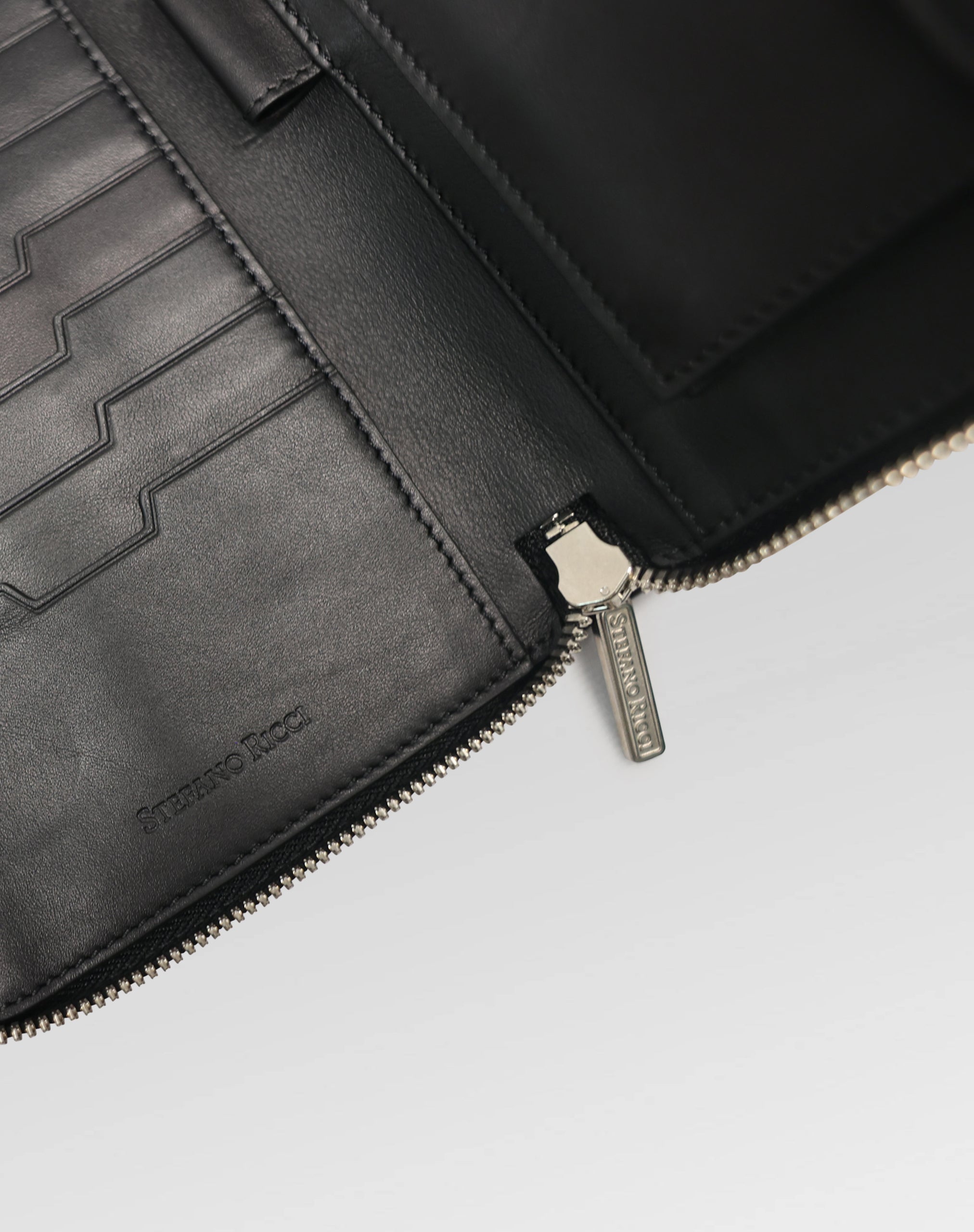 Stefano Ricci Woven & Crocodile Leather Travel Pouch with Detachable Wrist Strap