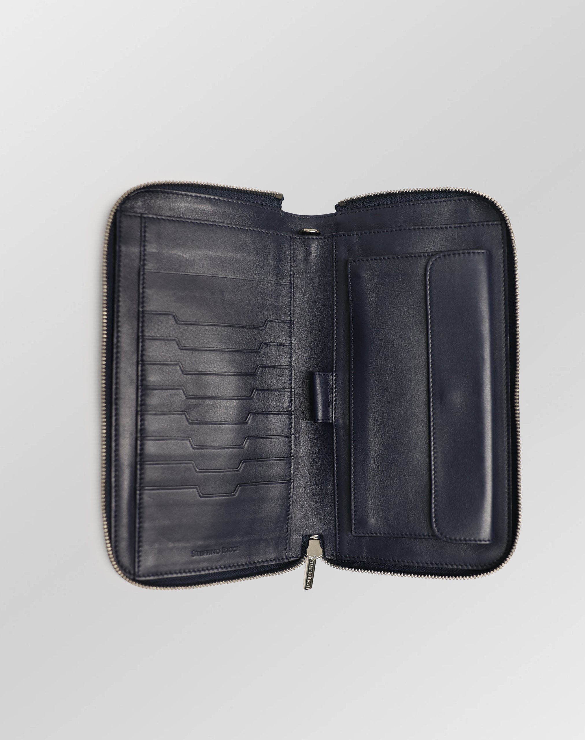 Stefano Ricci Woven & Crocodile Leather Travel Pouch with Detachable Wrist Strap