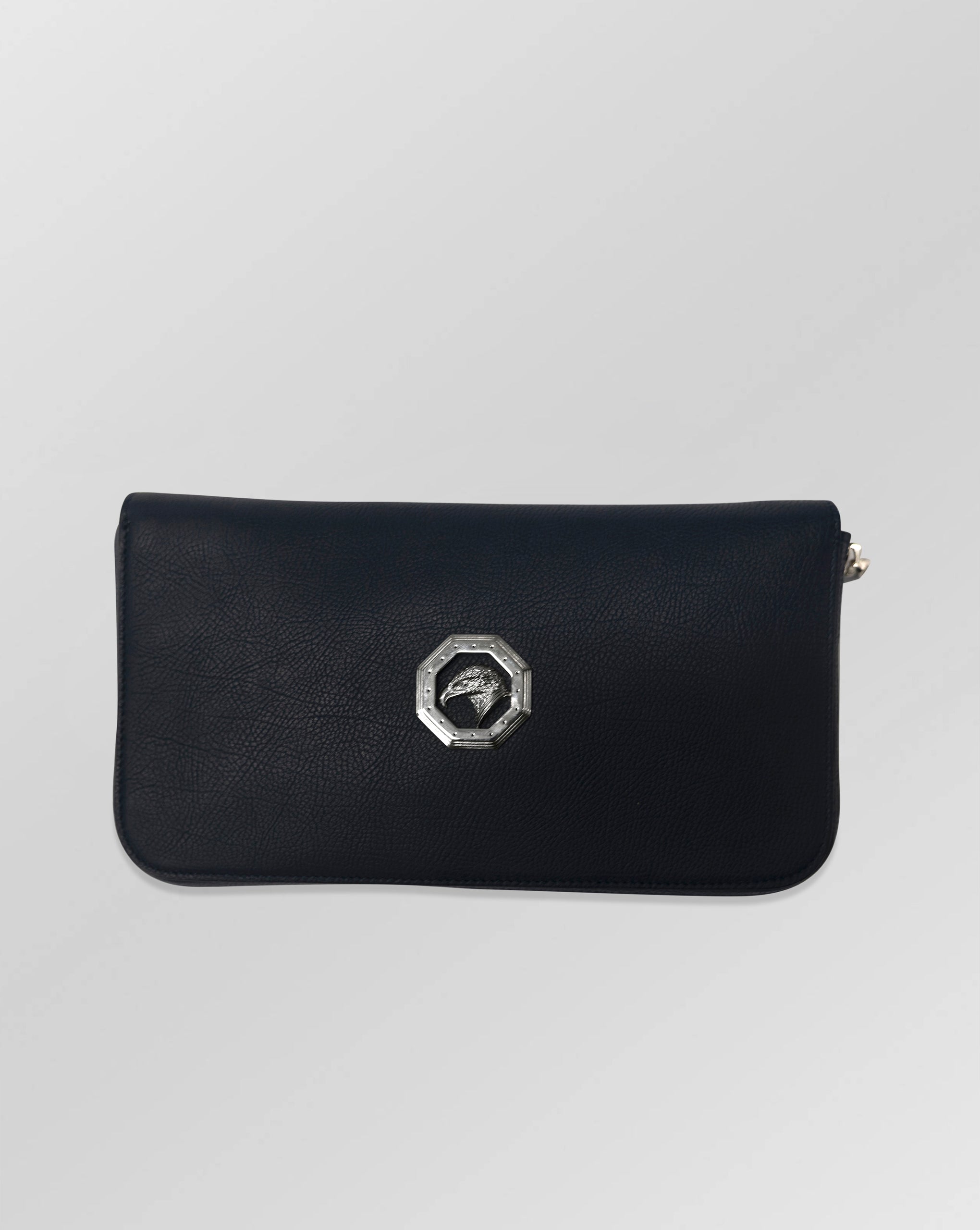 Stefano Ricci Grained Calfskin Luxury Clutch Bag with Eagle Logo