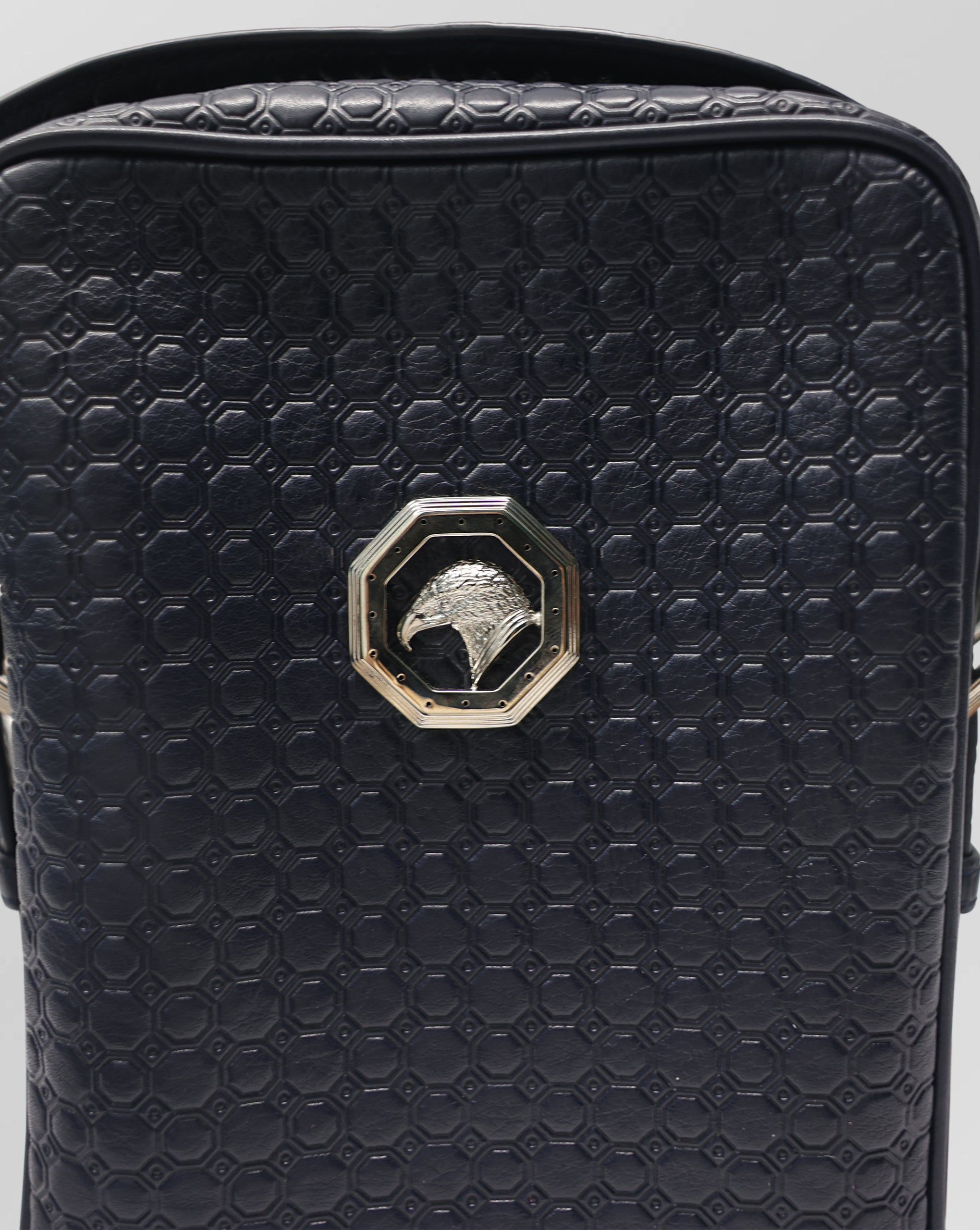 Stefano Ricci Geometric Pattern Calfskin Leather Crossbody Bag