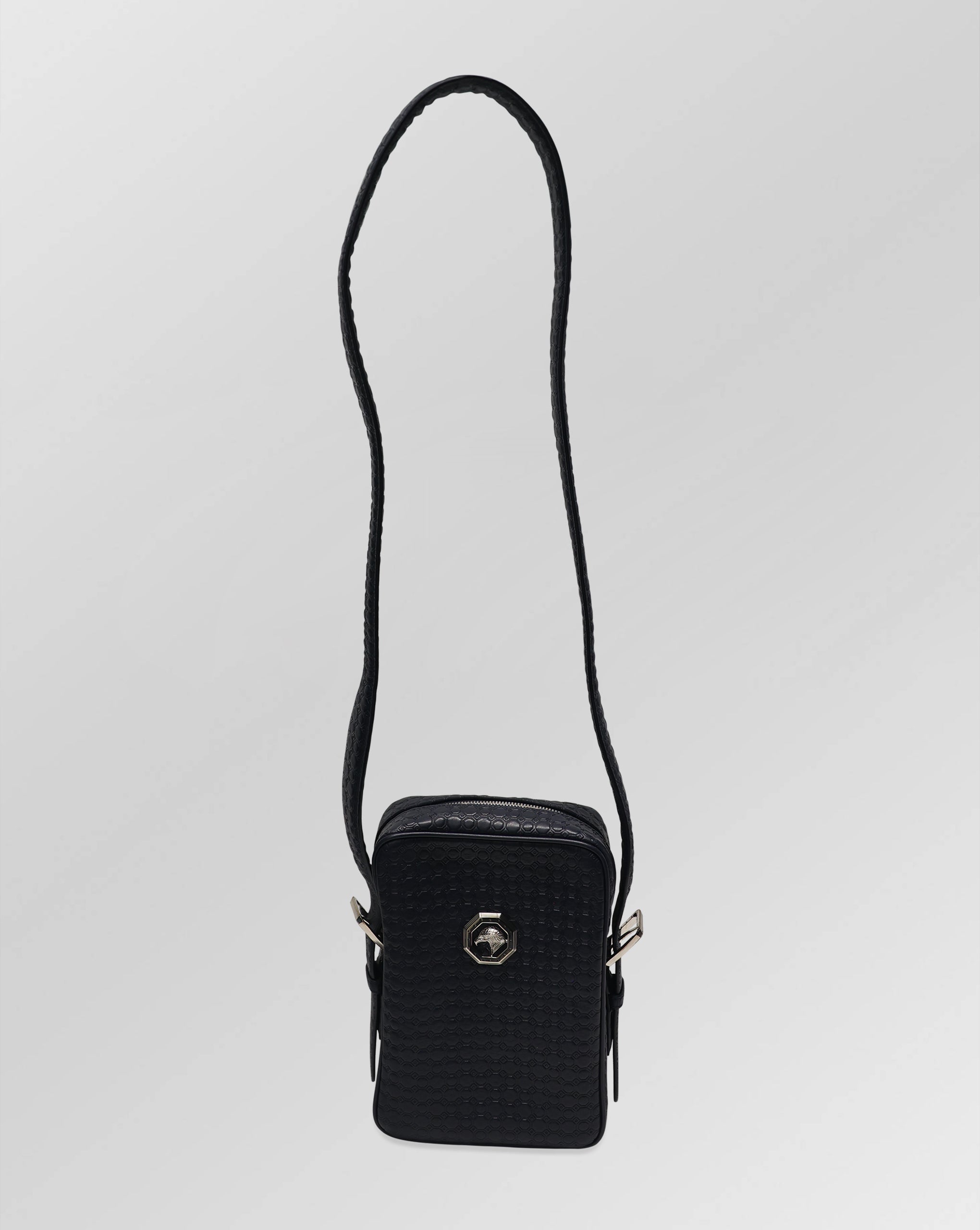 Stefano Ricci Geometric Pattern Calfskin Leather Crossbody Bag