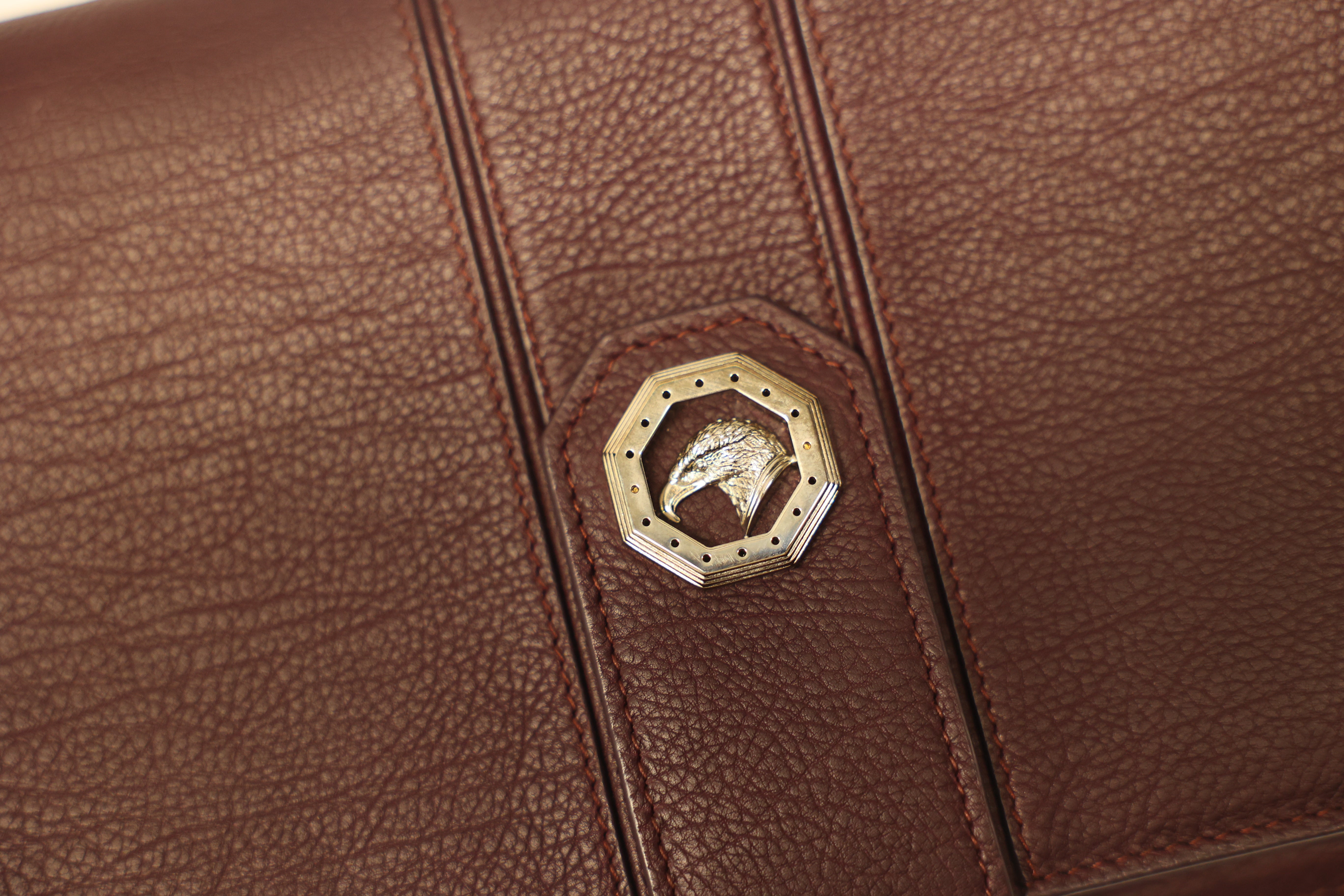Stefano Ricci Brown Calf Leather Continental Wallet Clutch for Men