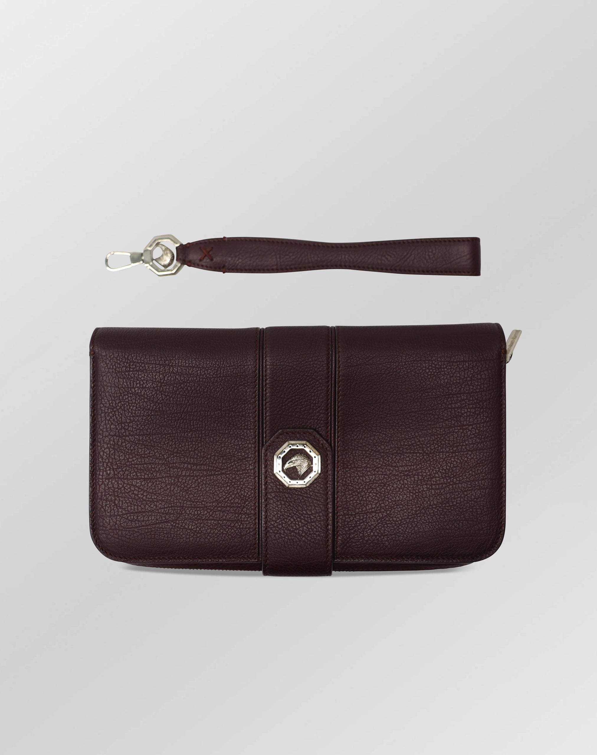 Stefano Ricci Brown Calf Leather Continental Wallet Clutch for Men