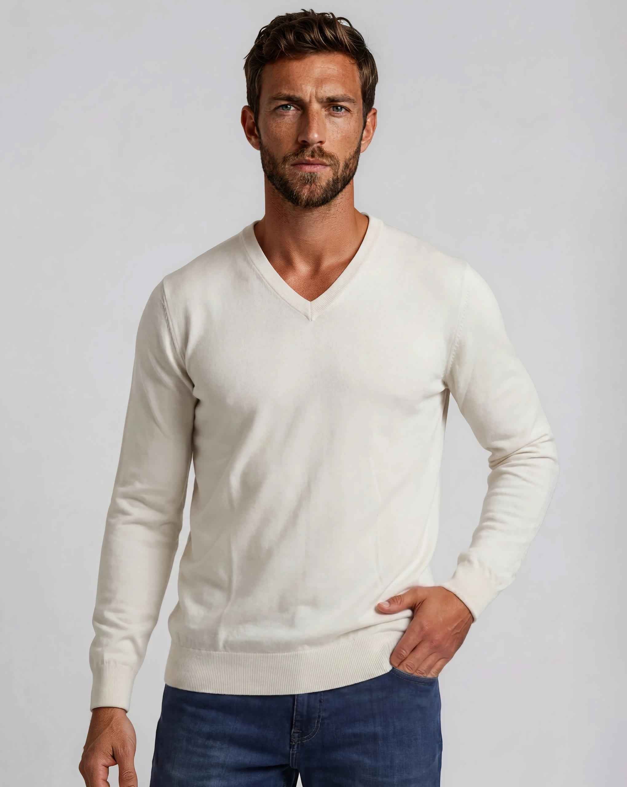 Stefano Ricci V-Neck Silk Wool Sweater (Copy)