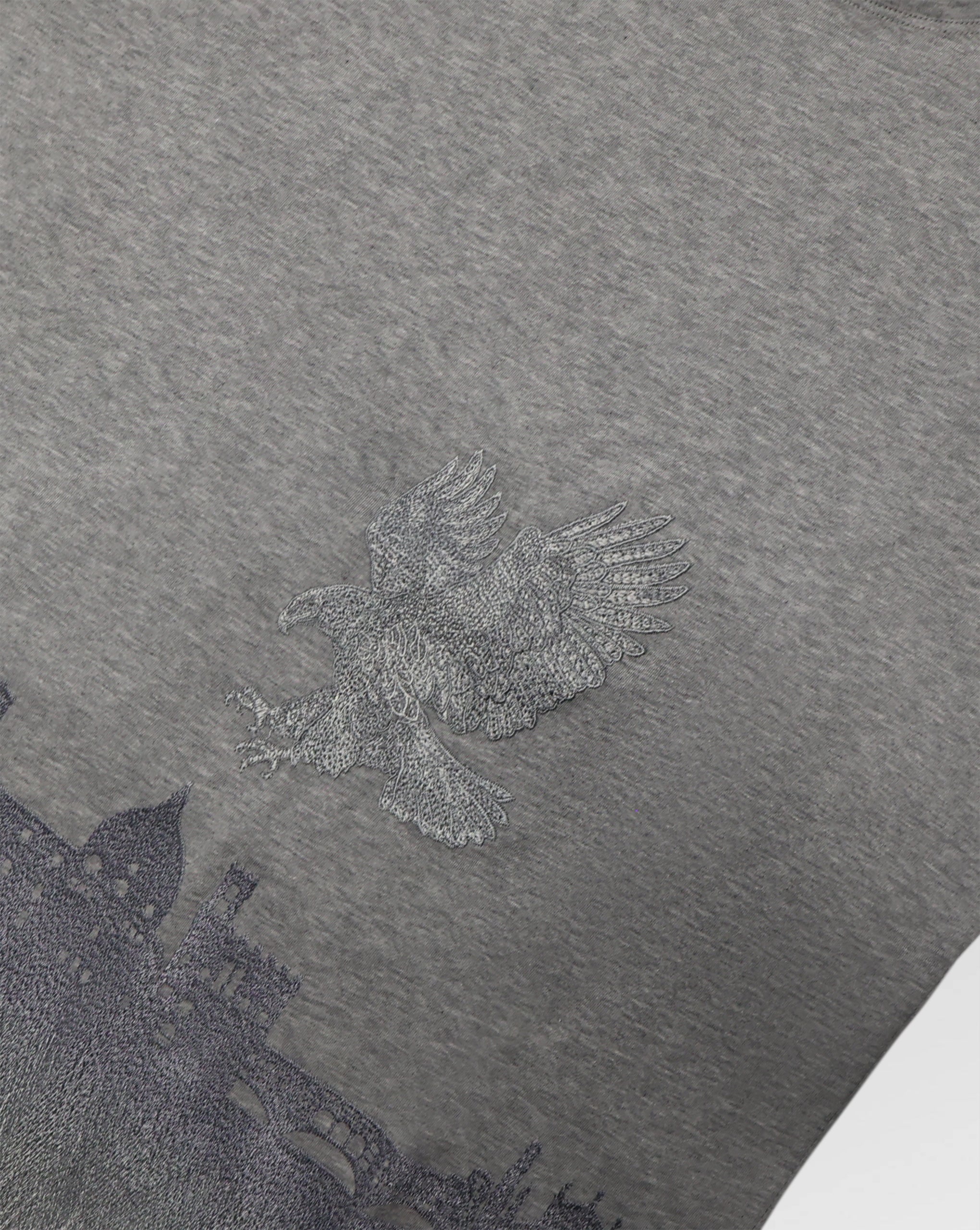 Stefano Ricci Silk Cotton T-Shirt Eagle Skyline
