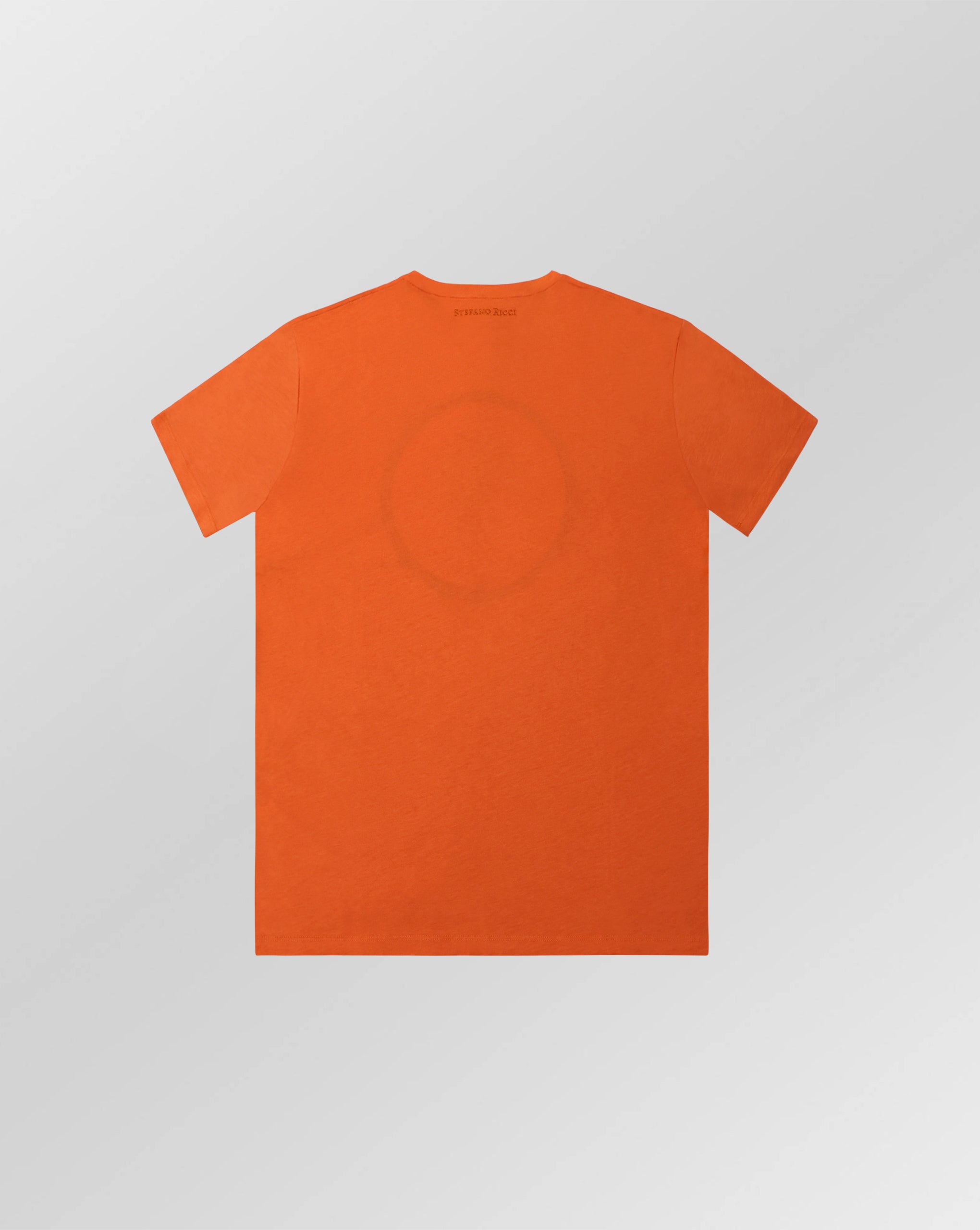Stefano Ricci Silk Cotton T-Shirt with Eagle Embroidery