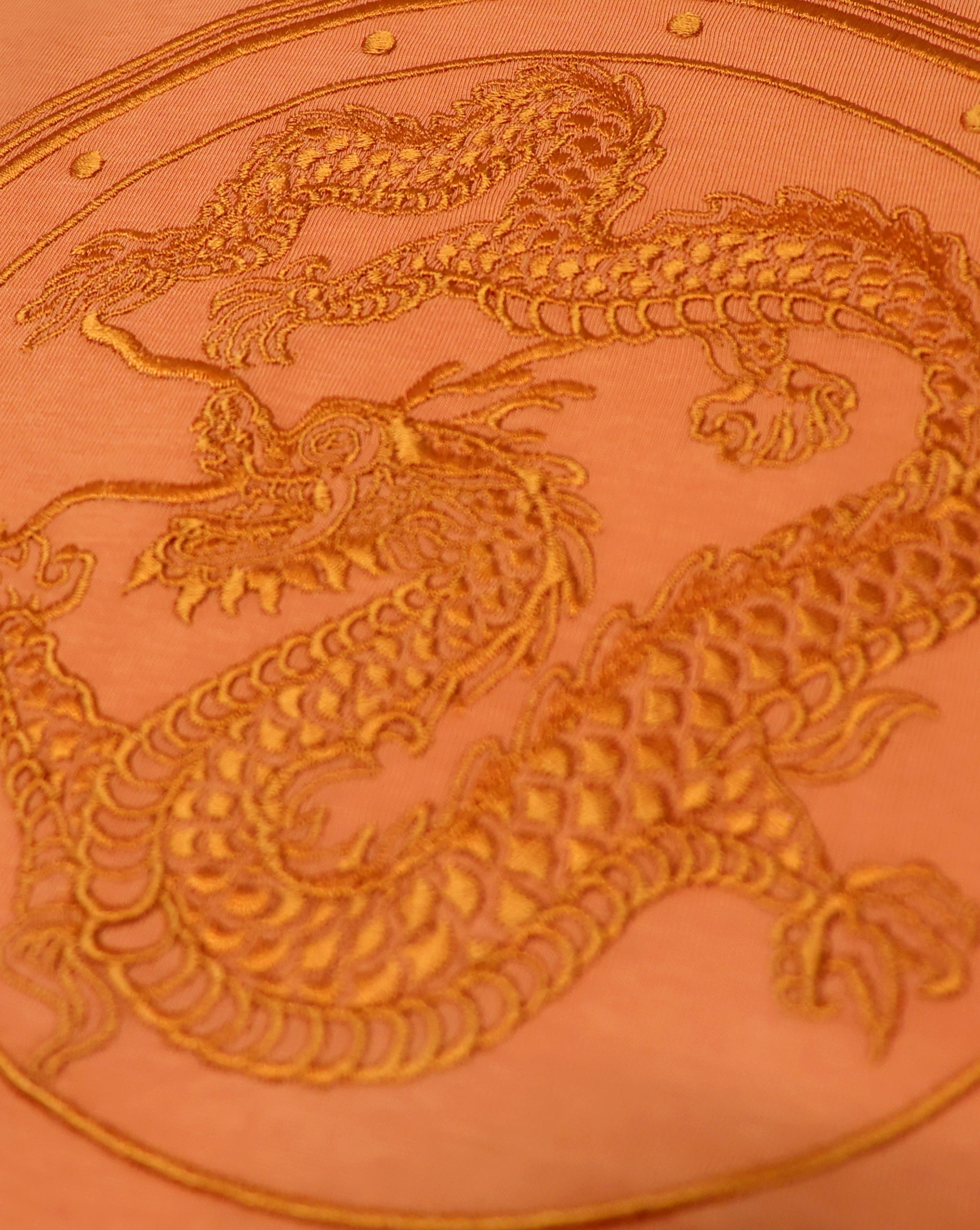 Stefano Ricci Silk Cotton T-Shirt with Dragon Embroidery